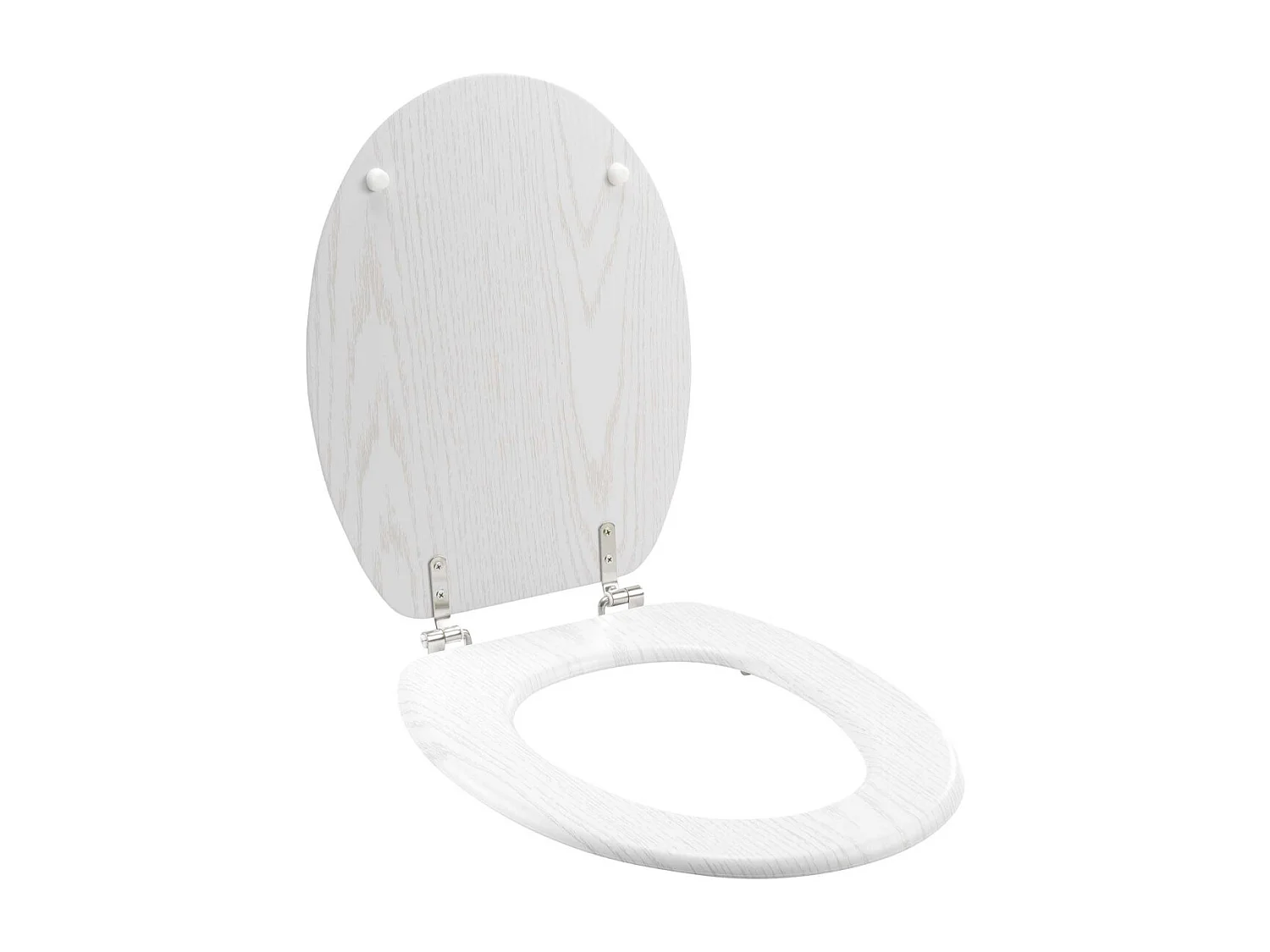 Abattant WC Effet Bois "Strata" 46cm Blanc