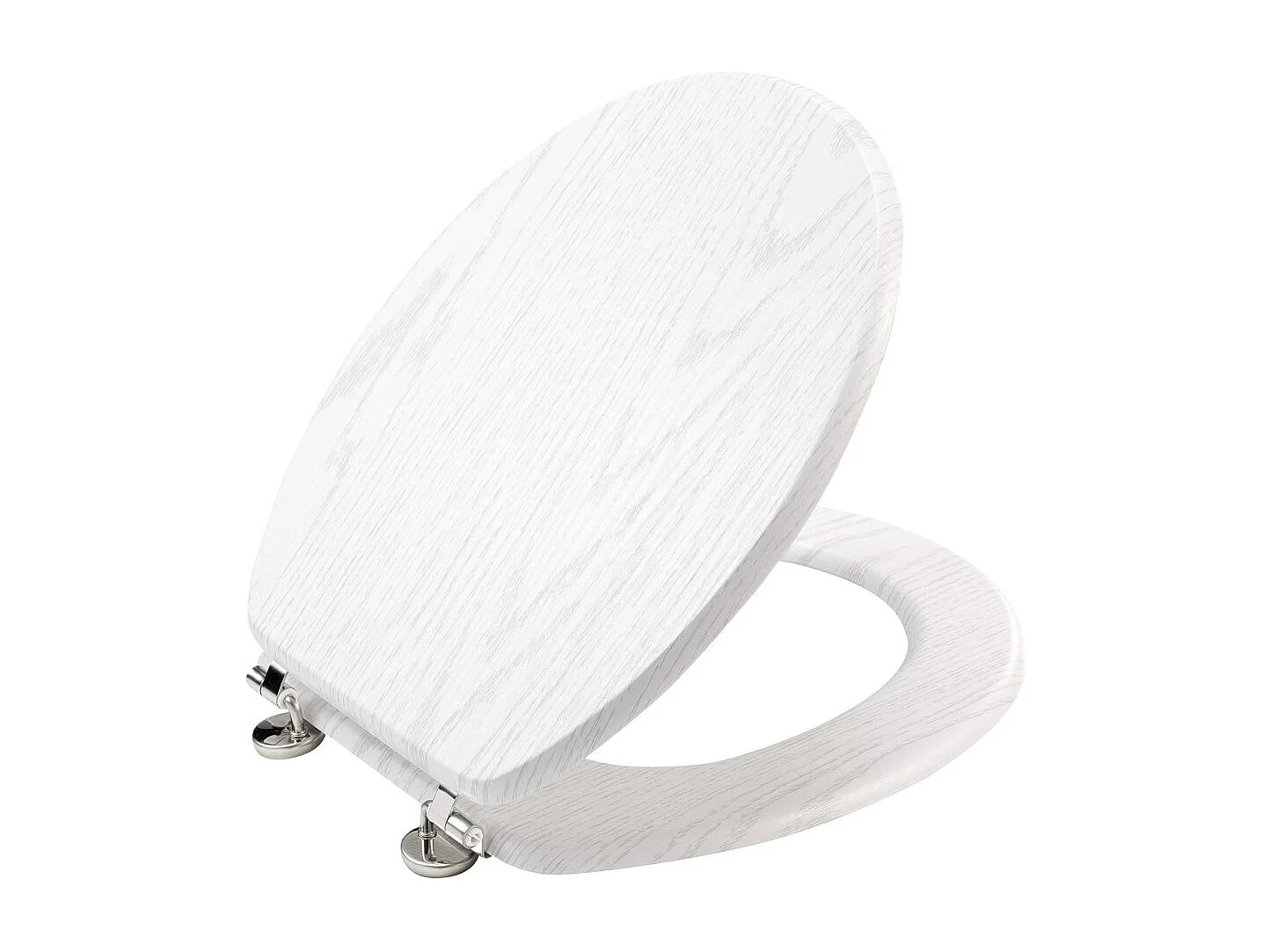 Abattant WC Effet Bois "Strata" 46cm Blanc