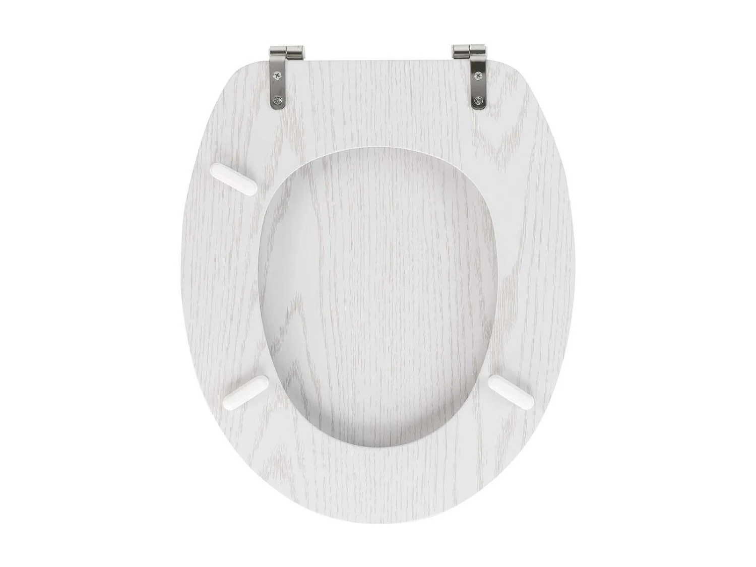 Abattant WC Effet Bois "Strata" 46cm Blanc