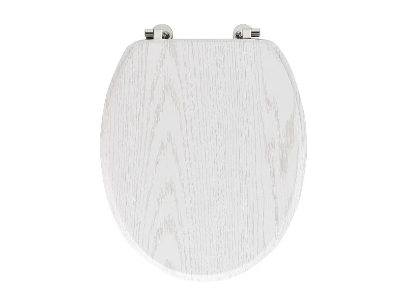 Abattant WC Effet Bois "Strata" 46cm Blanc