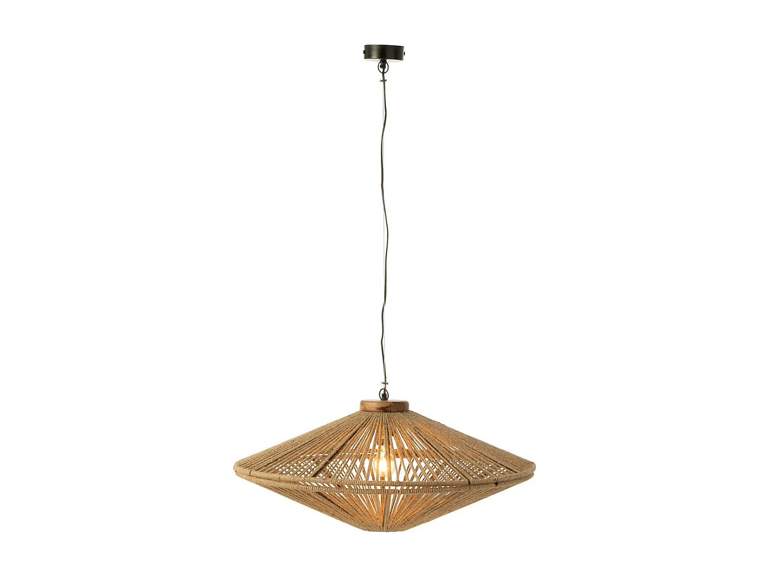 Lampe Suspension en Jute "Dollie" 77cm Naturel