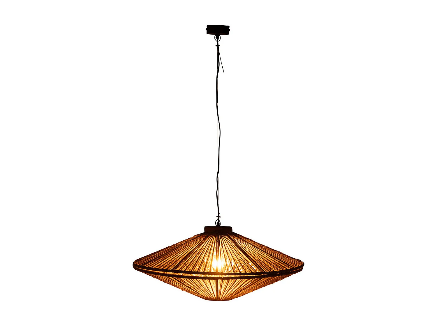 Lampe Suspension en Jute "Dollie" 77cm Naturel