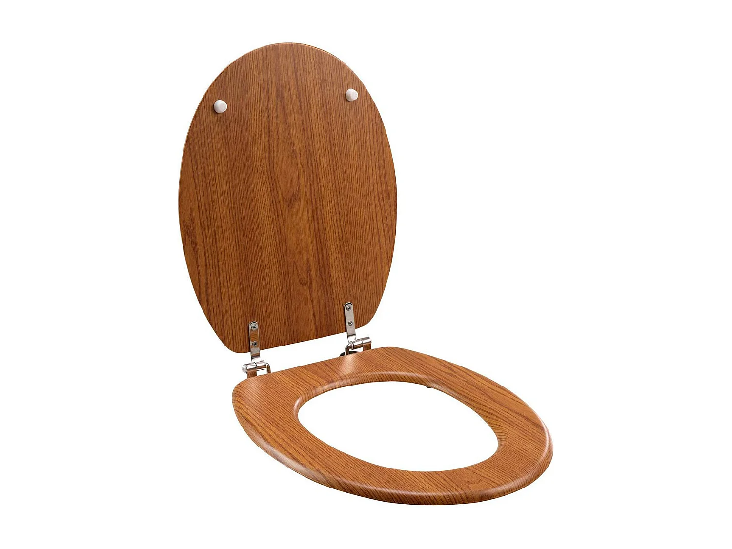 Abattant WC Effet Bois "Strata" 46cm Naturel