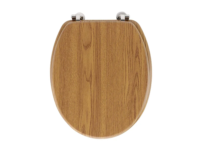 Abattant WC Effet Bois "Strata" 46cm Naturel