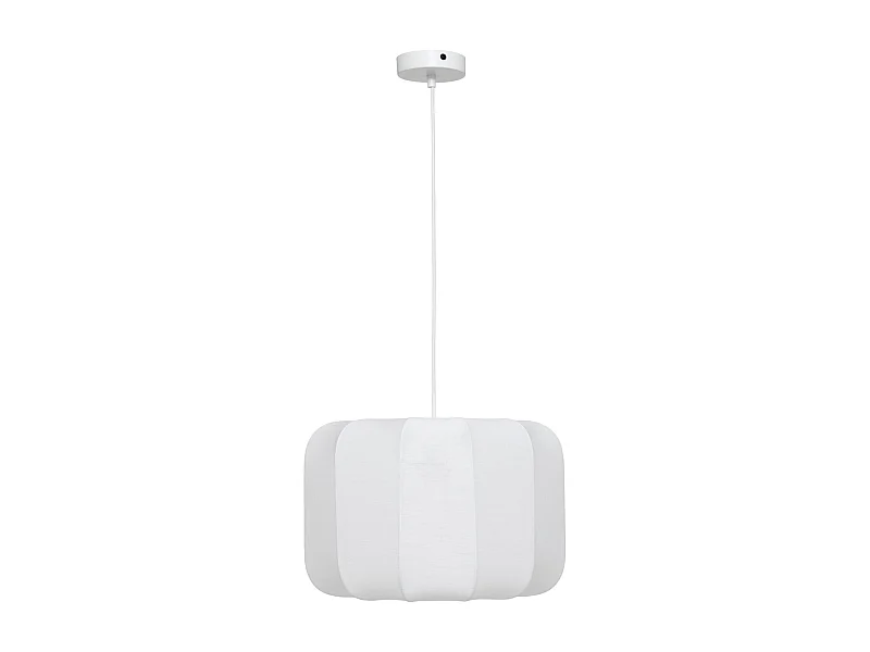 Lampe Suspension en Coton "Tobie" 37cm Blanc