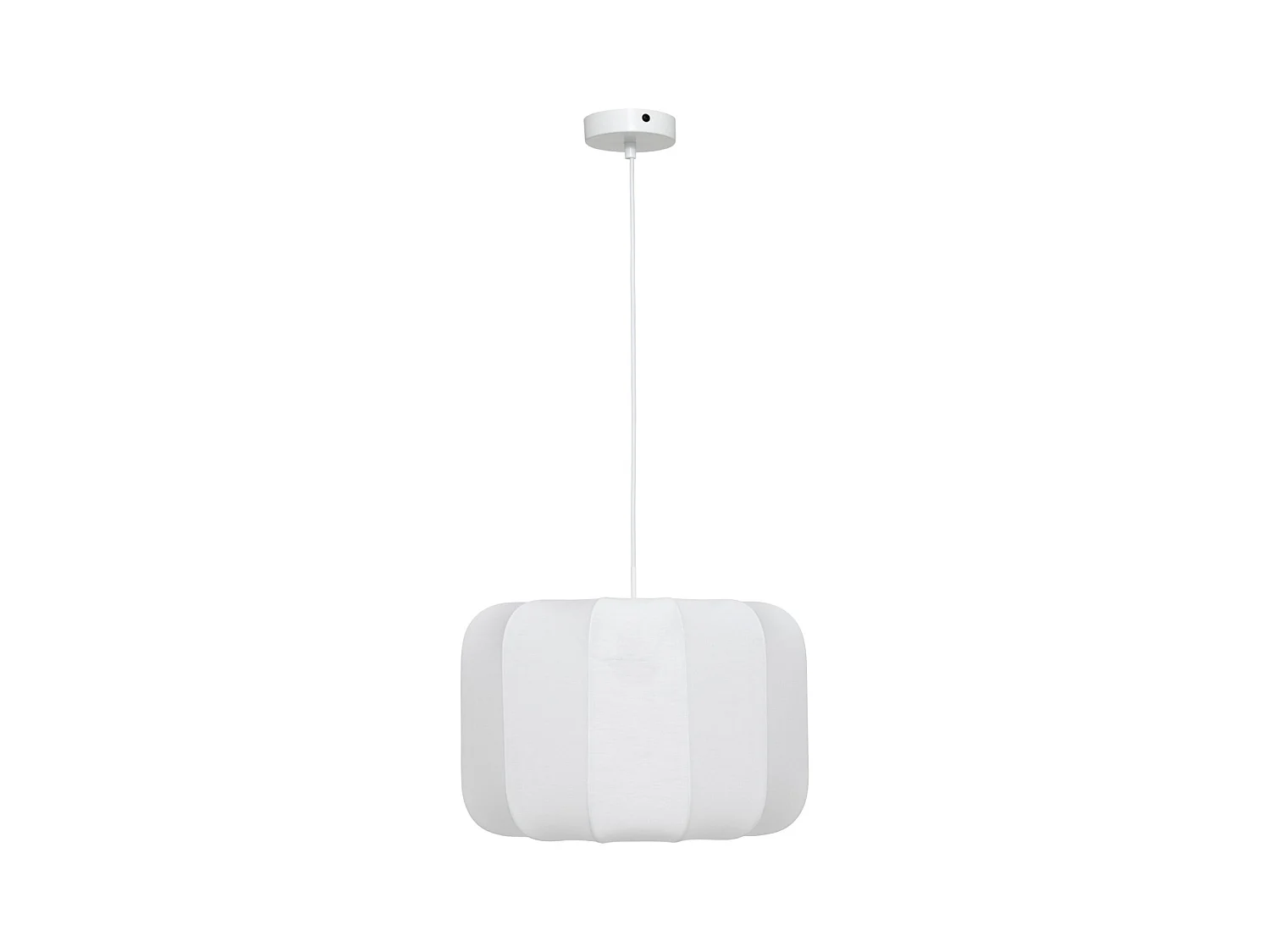 Lampe Suspension en Coton "Tobie" 37cm Blanc