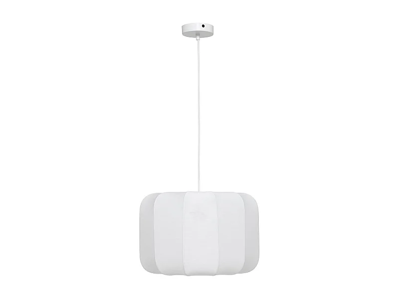 Lampe Suspension en Coton "Tobie" 37cm Blanc