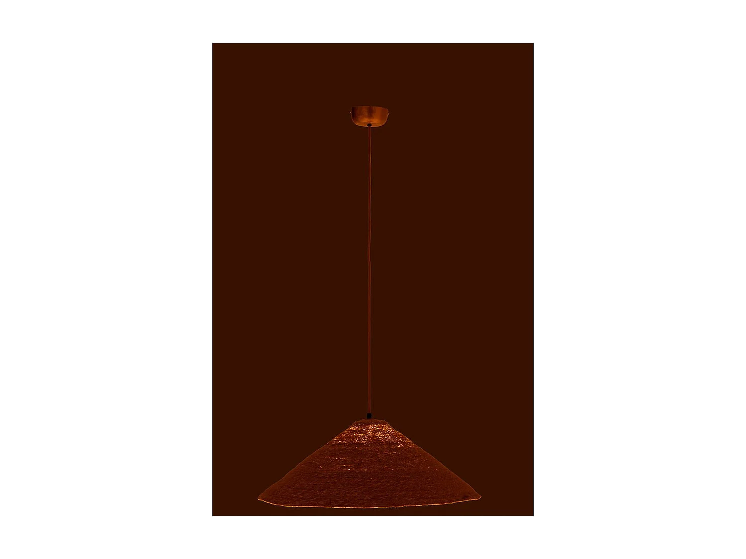 Lampe Suspension Chapeau "Moonj" 60cm Naturel