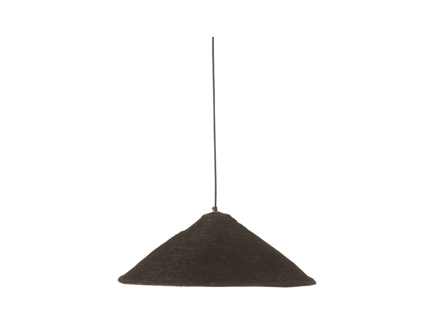 Lámpara colgante de techo con forma de sombrero en junco