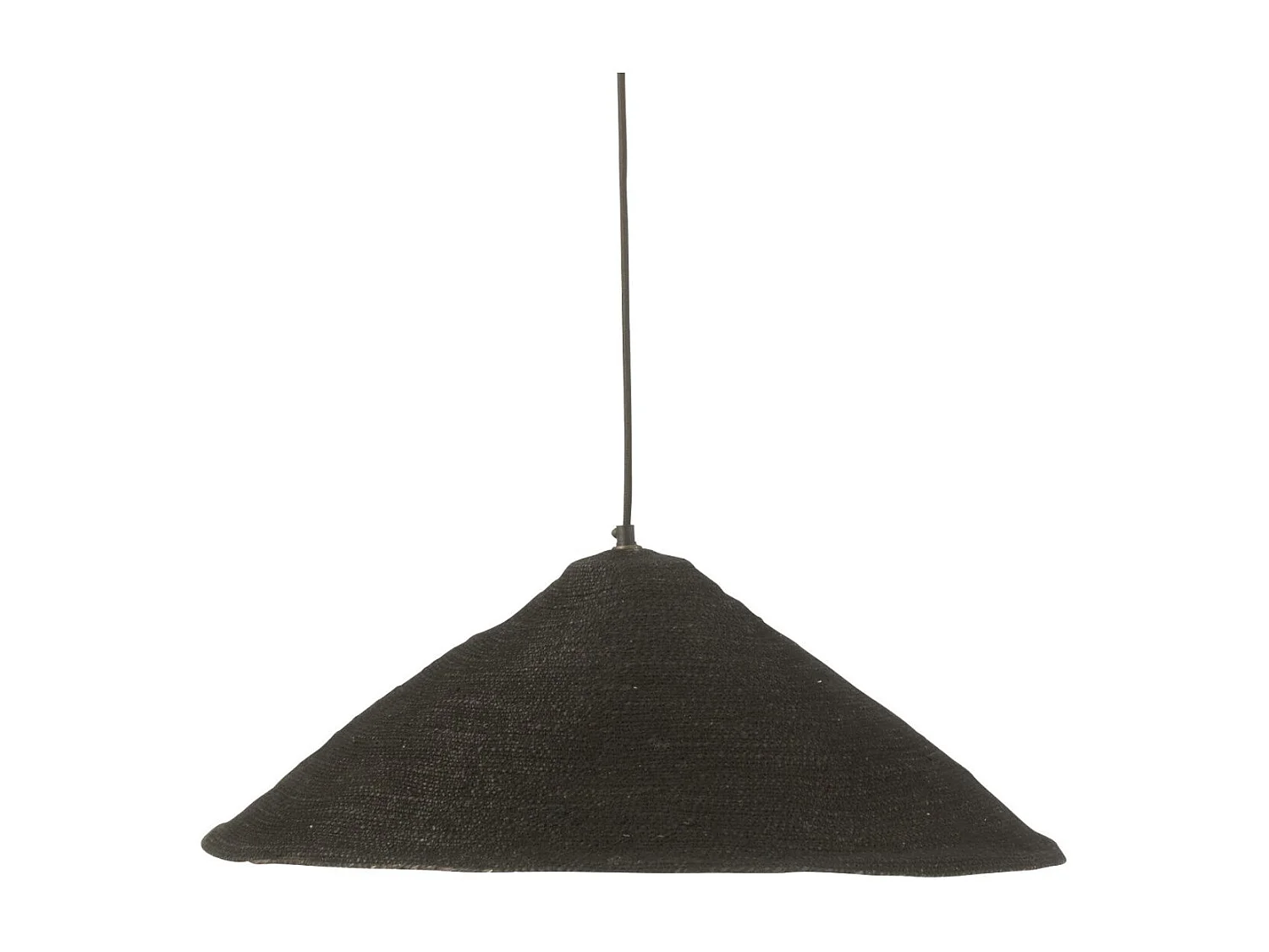 Lámpara colgante de techo con forma de sombrero en junco