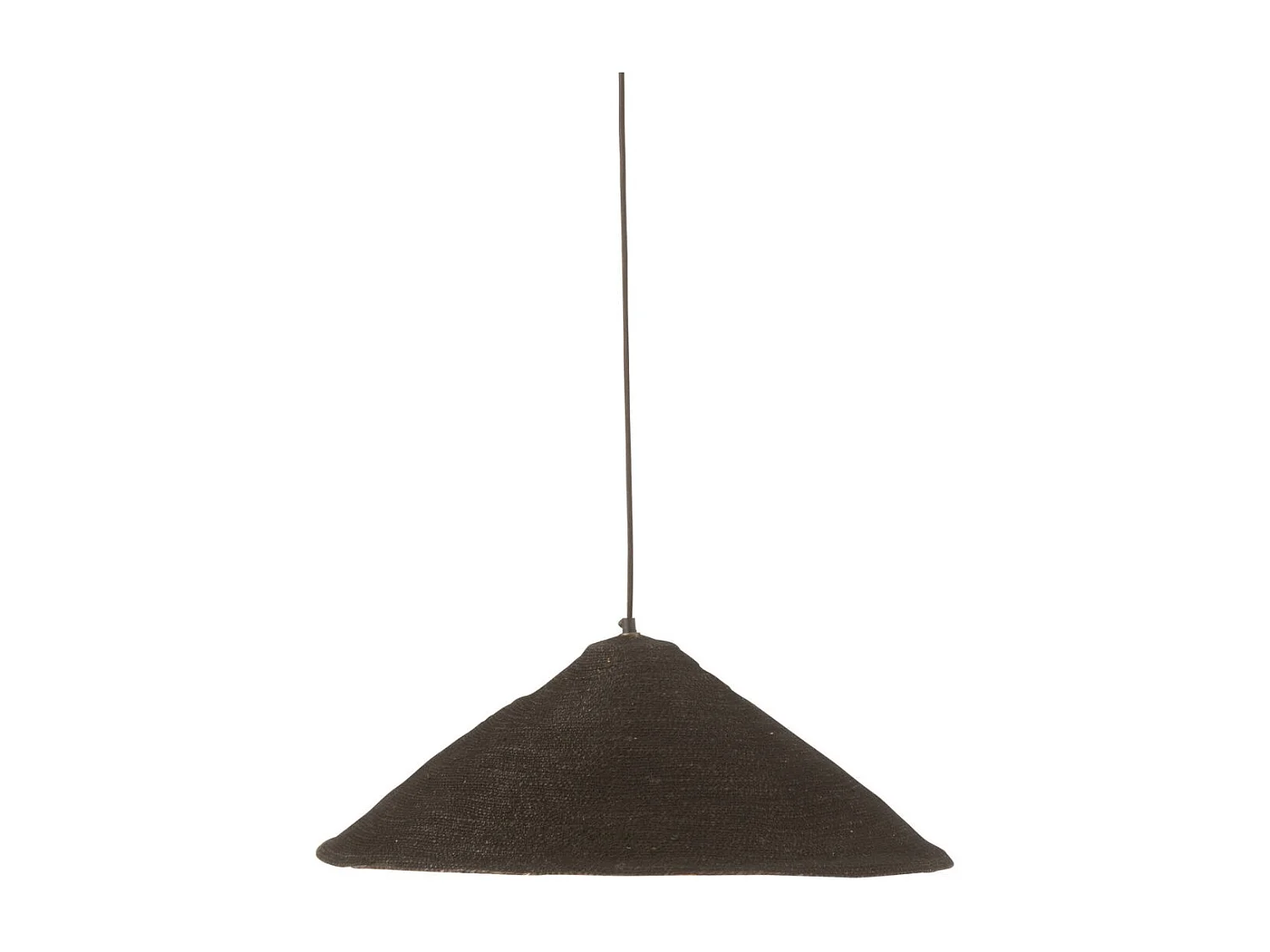 Lámpara colgante de techo con forma de sombrero en junco