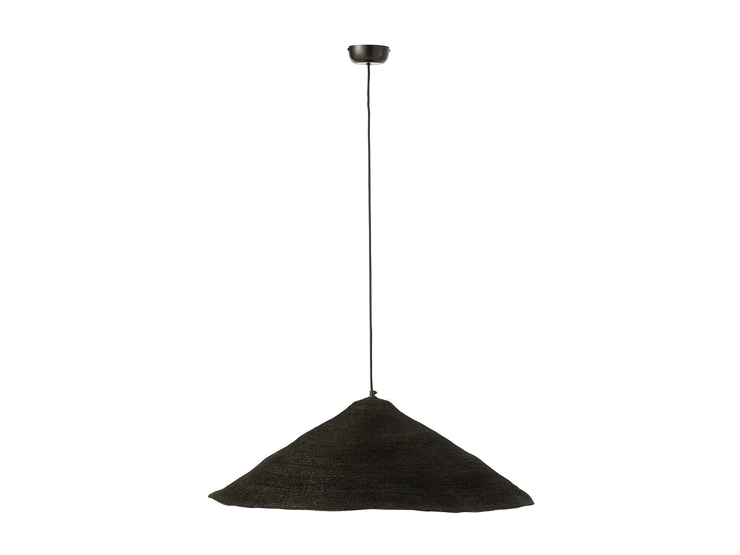 Lampe Suspension Chapeau "Moonj" 80cm Noir