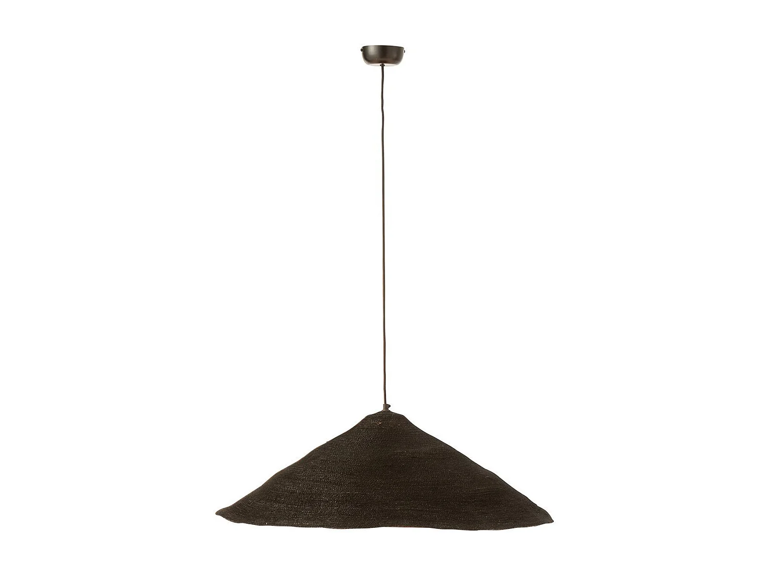Lampe Suspension Chapeau "Moonj" 80cm Noir