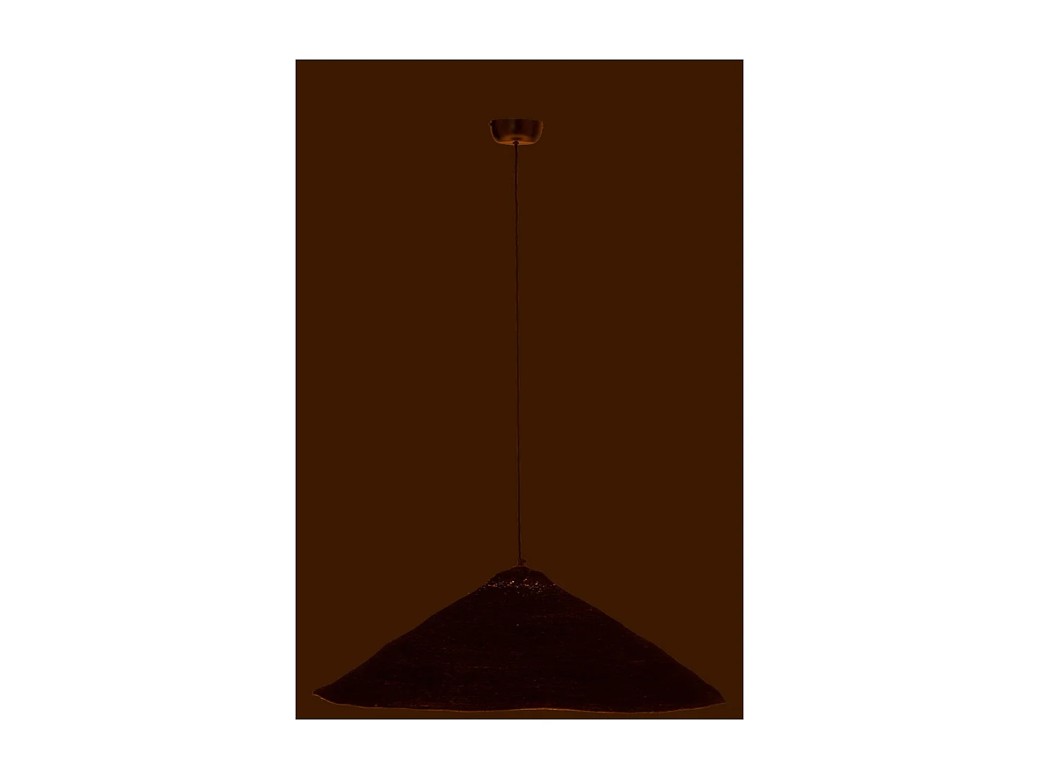 Lampe Suspension Chapeau "Moonj" 80cm Noir
