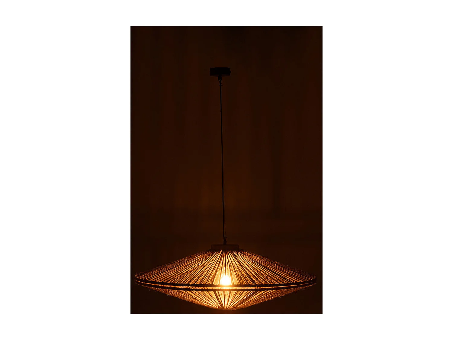 Lampe Suspension en Jute "Dollie" 93cm Naturel