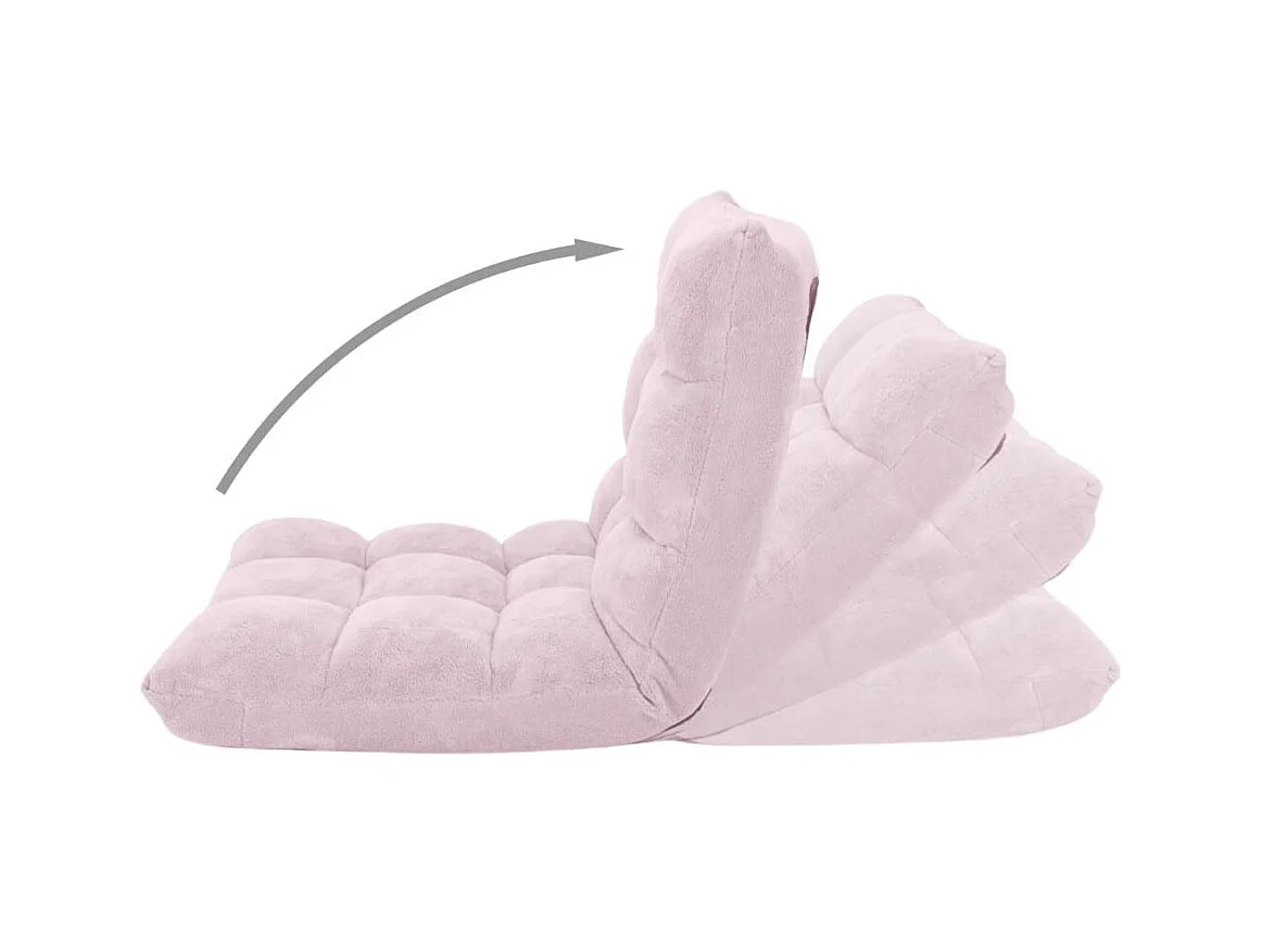 Sedia imbottita da pavimento regolabile in 14 posizioni 105x56x15cm Roseo