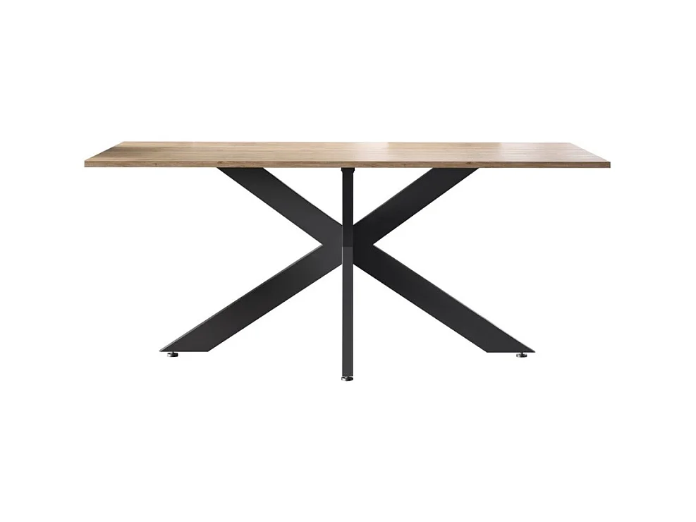 Mesa de comedor GWEN – 180 x 90 cm – Roble Cadiz y metal