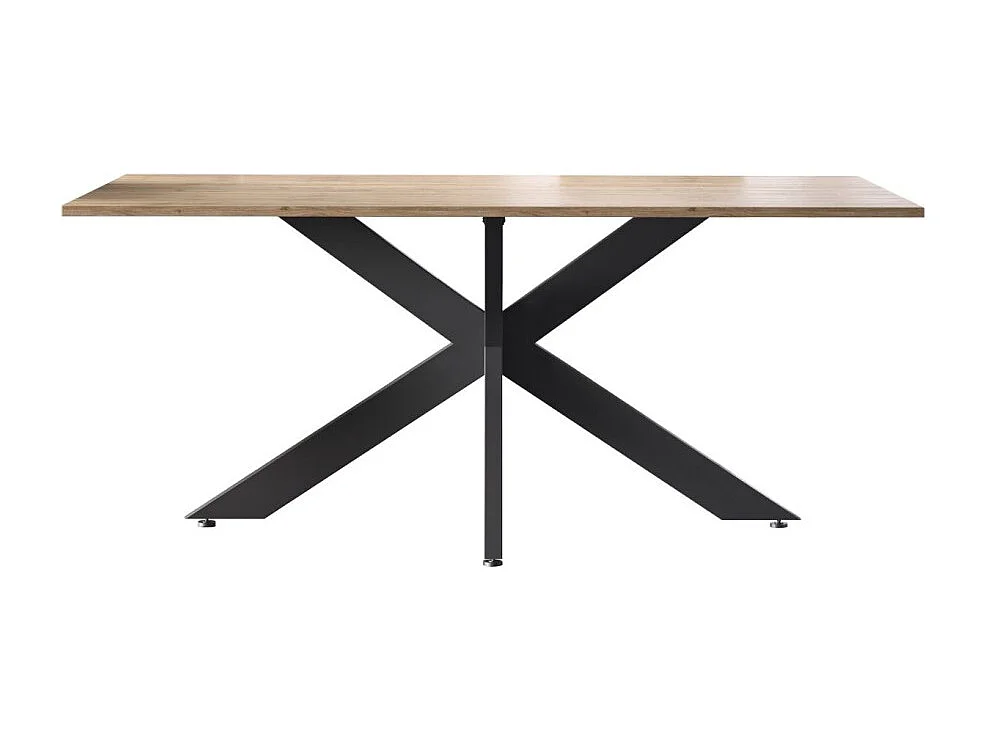 Mesa de jantar GWEN – 180 x 90 cm – Carvalho Cadiz e metal