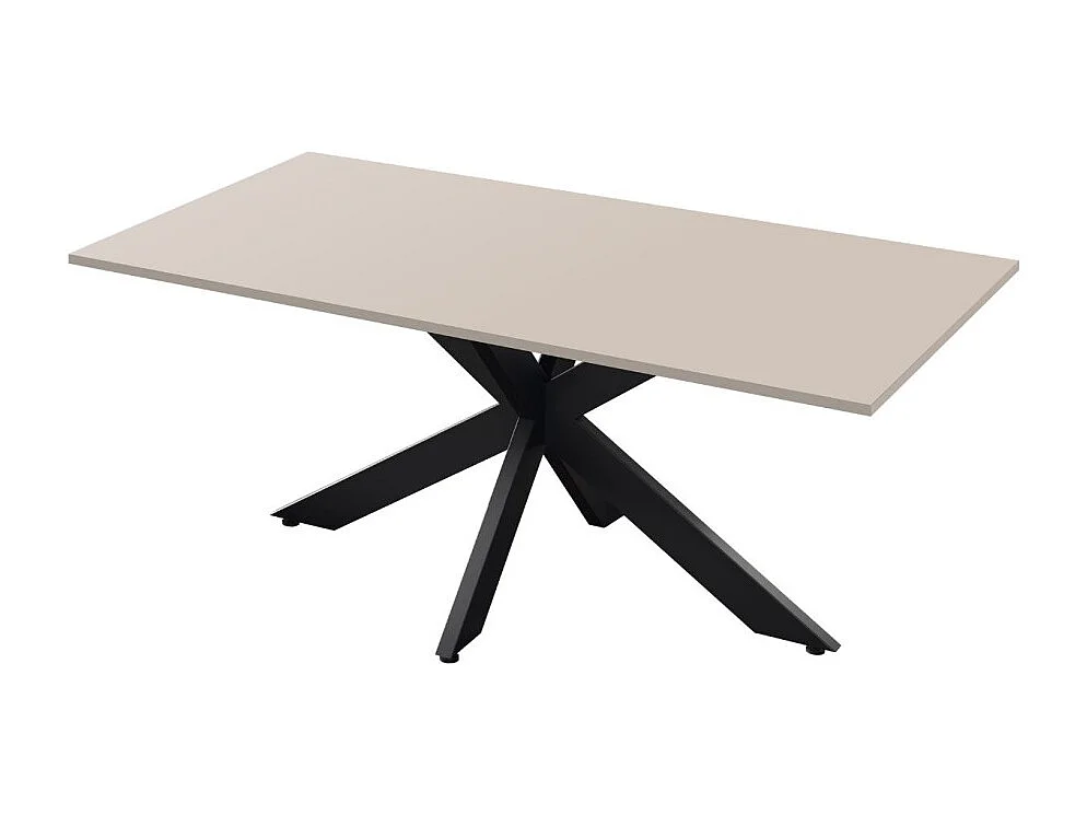 Table de salle à manger GWEN – 180 x 90 cm – Coloris cachemire et métal