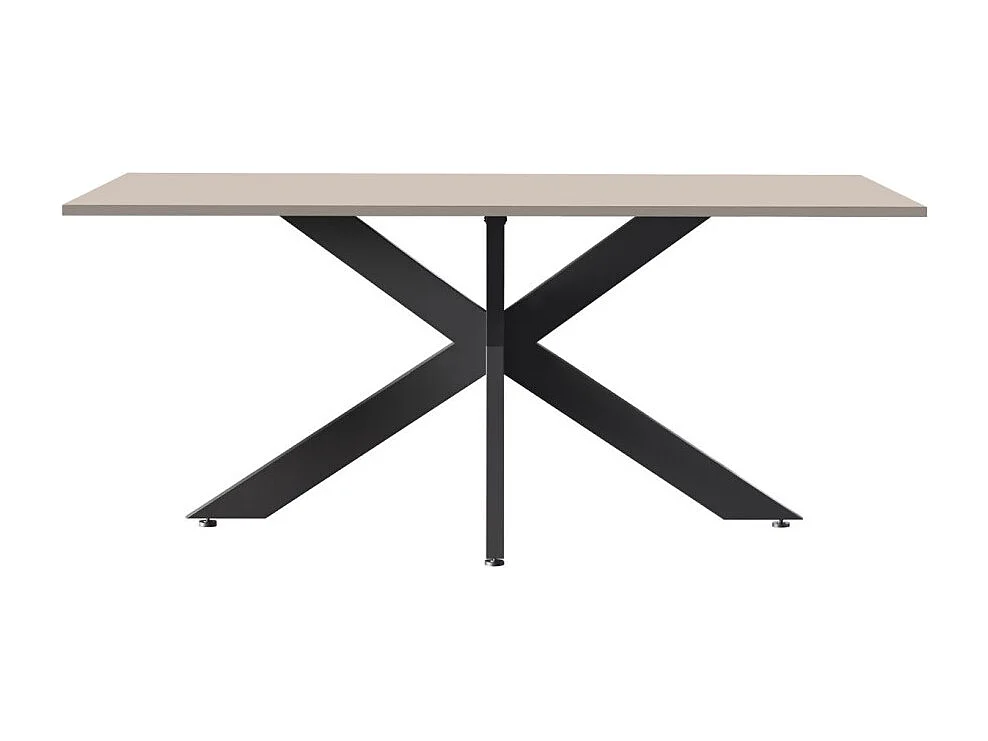 Table de salle à manger GWEN – 180 x 90 cm – Coloris cachemire et métal