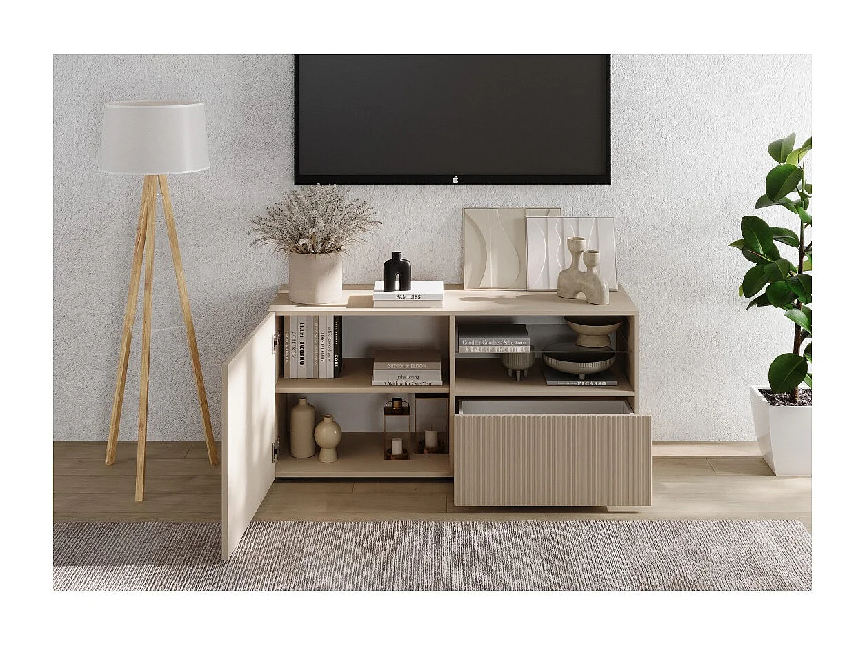 Mueble de TV SCENA – L121 x H57 x P42 cm – Color Cachemira