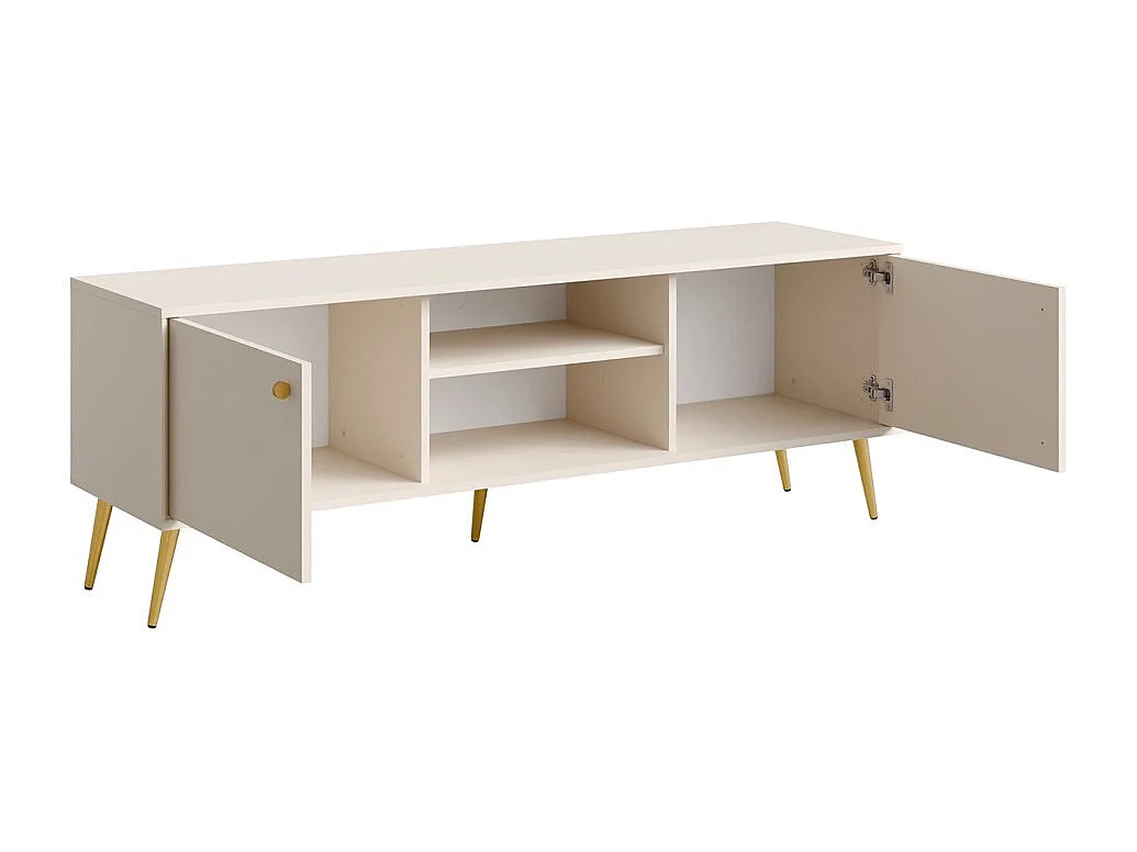 Mueble para TV diseño AZURÉA – 2 puertas + 2 nichos – Color arena