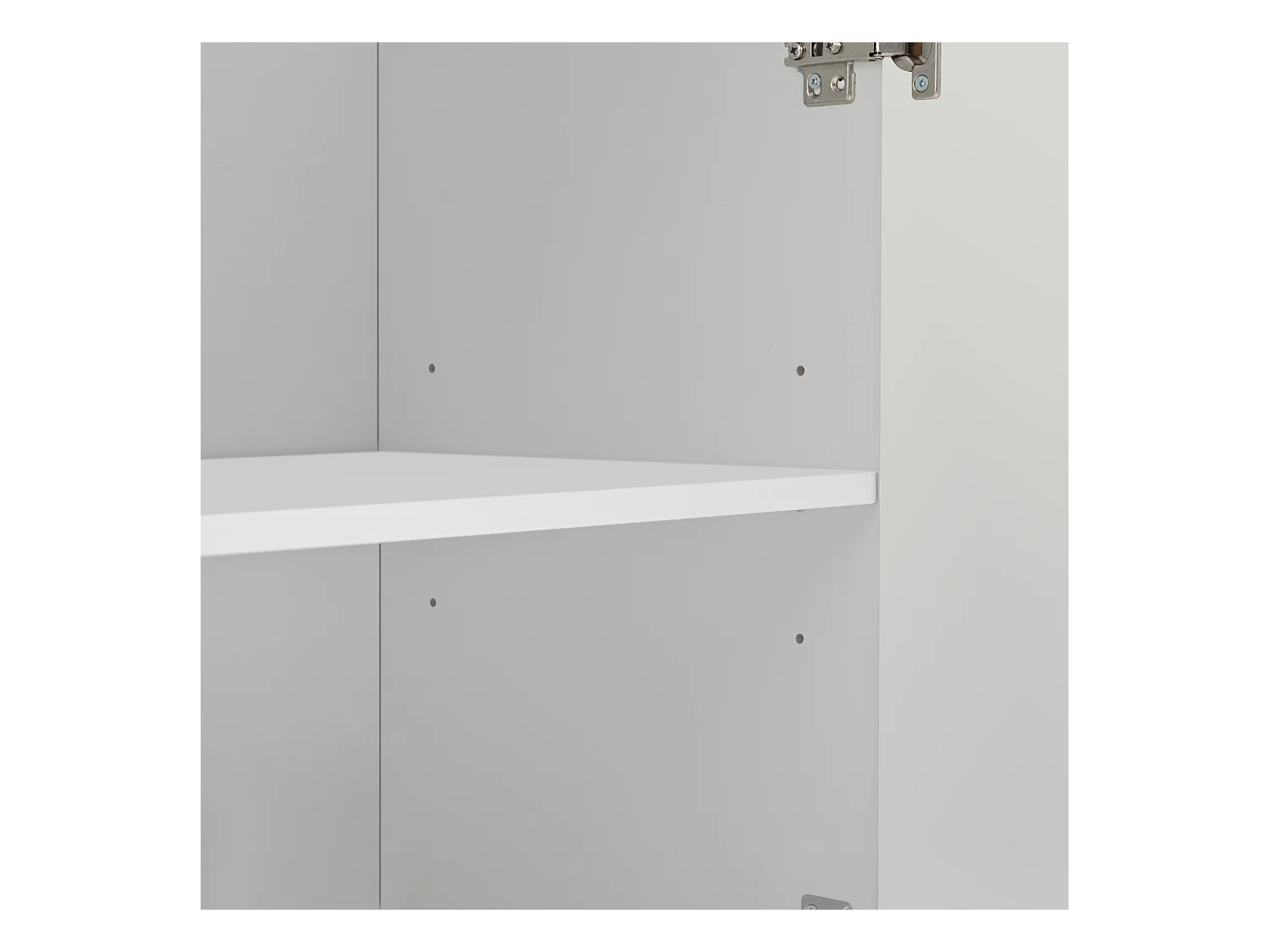 Buffet blanc brillant - Buffet 3 portes avec éclairage LED - portes en verre trempé