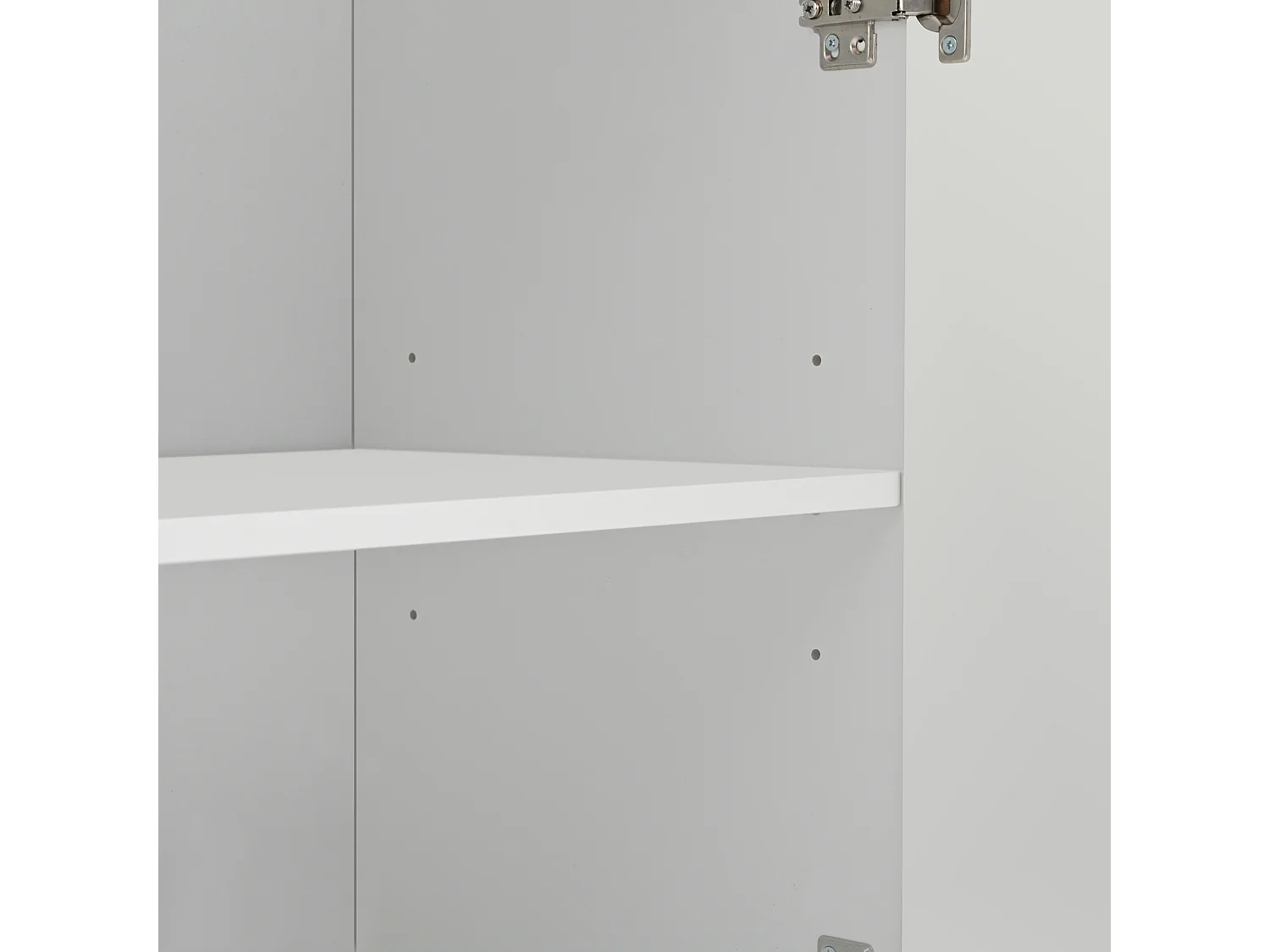 Buffet blanc brillant - Buffet 3 portes avec éclairage LED - portes en verre trempé