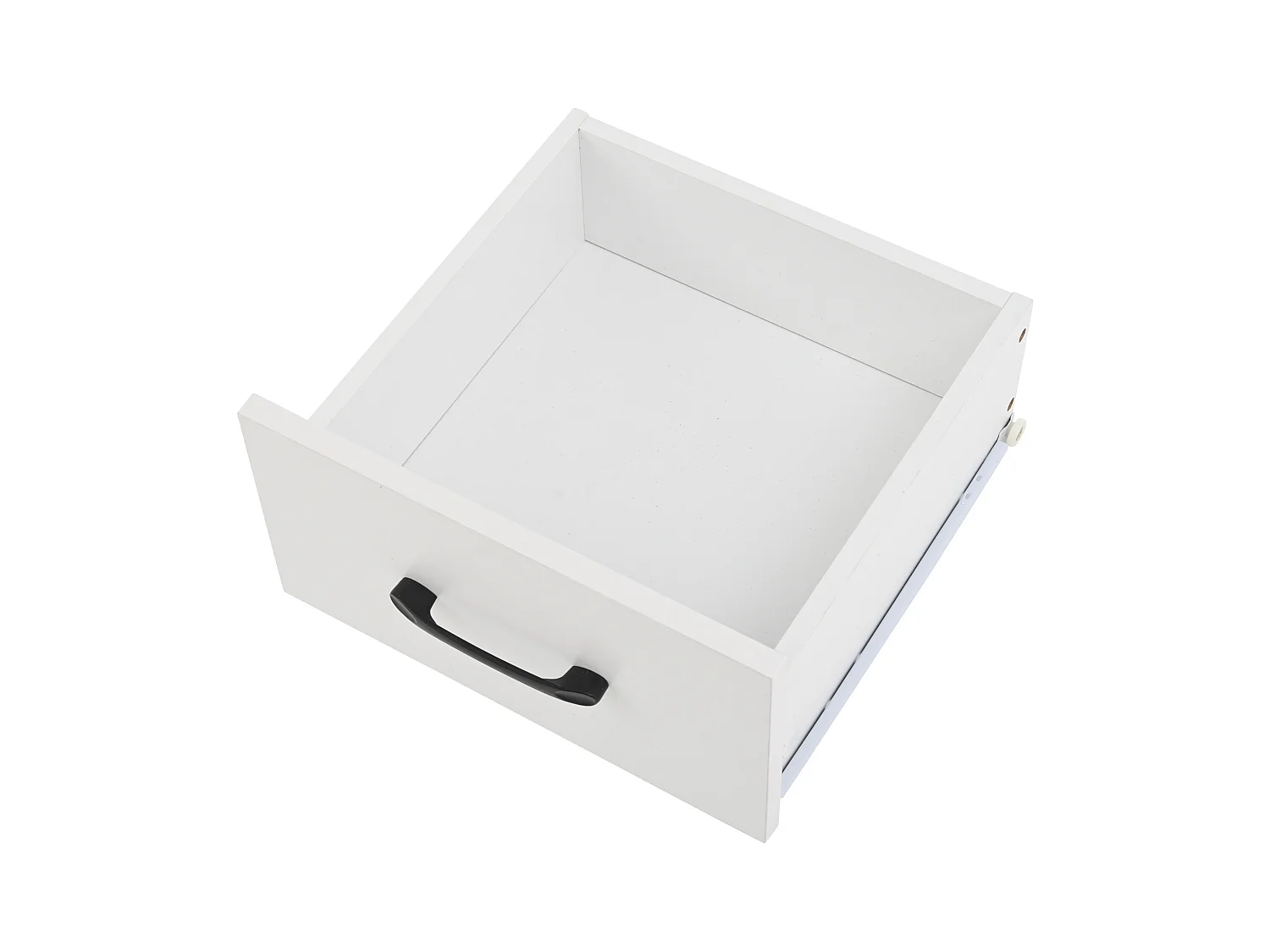 Buffet haut blanc à 3 portes - Buffet à 2 tiroirs et 6 rangements ouverts - 3 réglables en hauteur