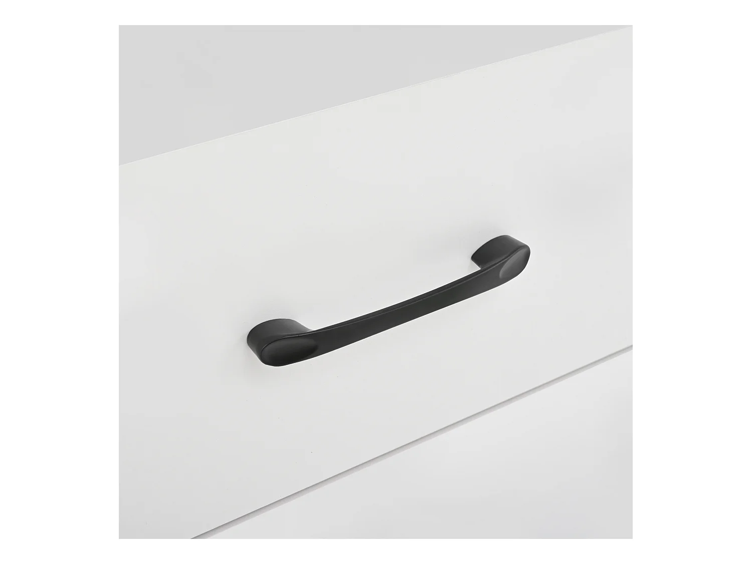 Buffet haut blanc à 3 portes - Buffet à 2 tiroirs et 6 rangements ouverts - 3 réglables en hauteur