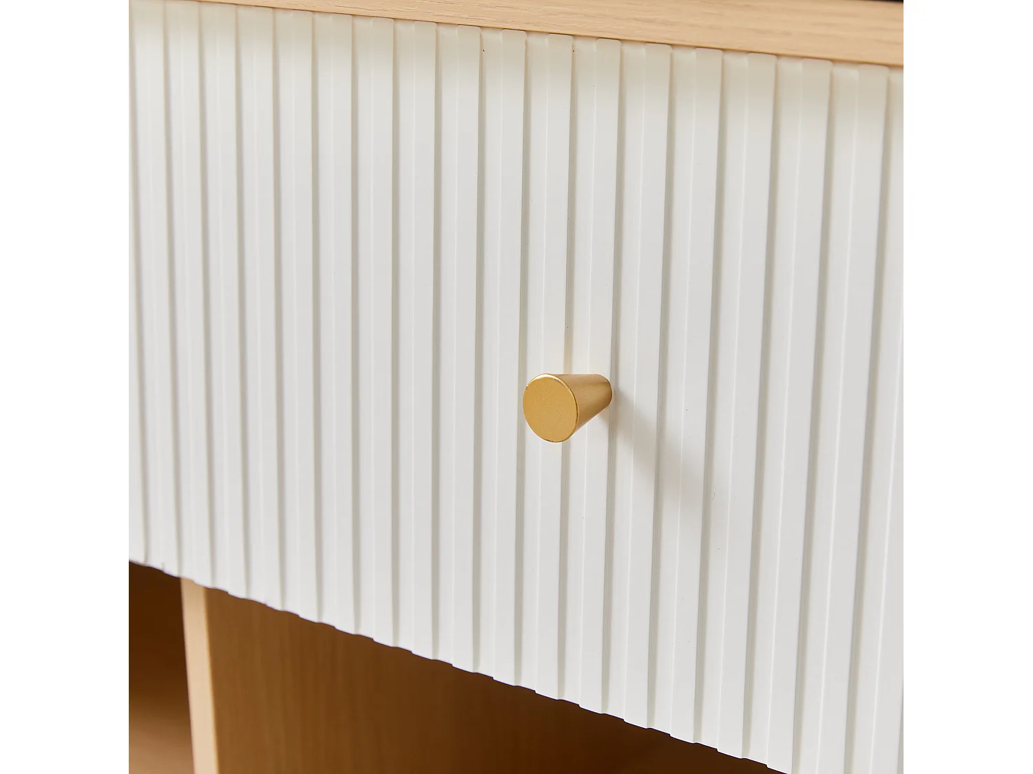 Garderobe aus Holz mit Spiegel – Garderobe mit Schuhbank und Haken – 2 Schubladen und 1 Tür – offene Aufbewahrung