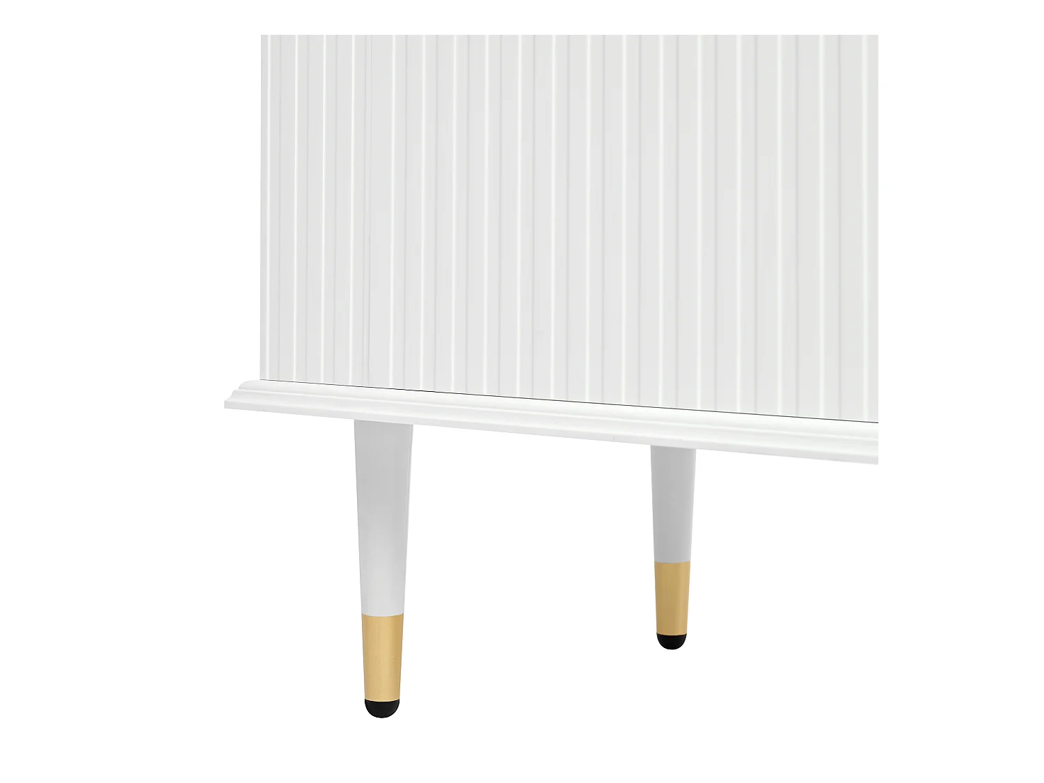 Meuble TV blanc - Meuble TV avec 2 portes et 1 tiroir - 1 espace de rangement ouvert