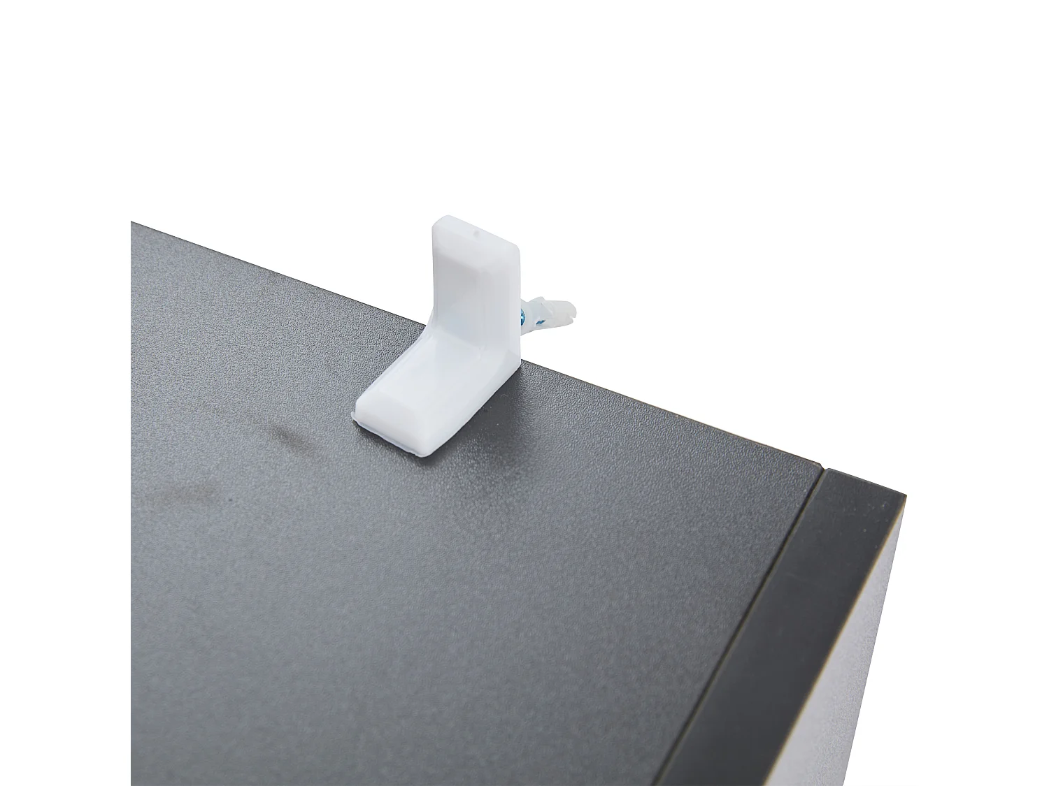 Mobile TV bianco e nero con illuminazione a LED - Mobile TV con 2 cassetti e 2 ante - 3 vani portaoggetti aperti