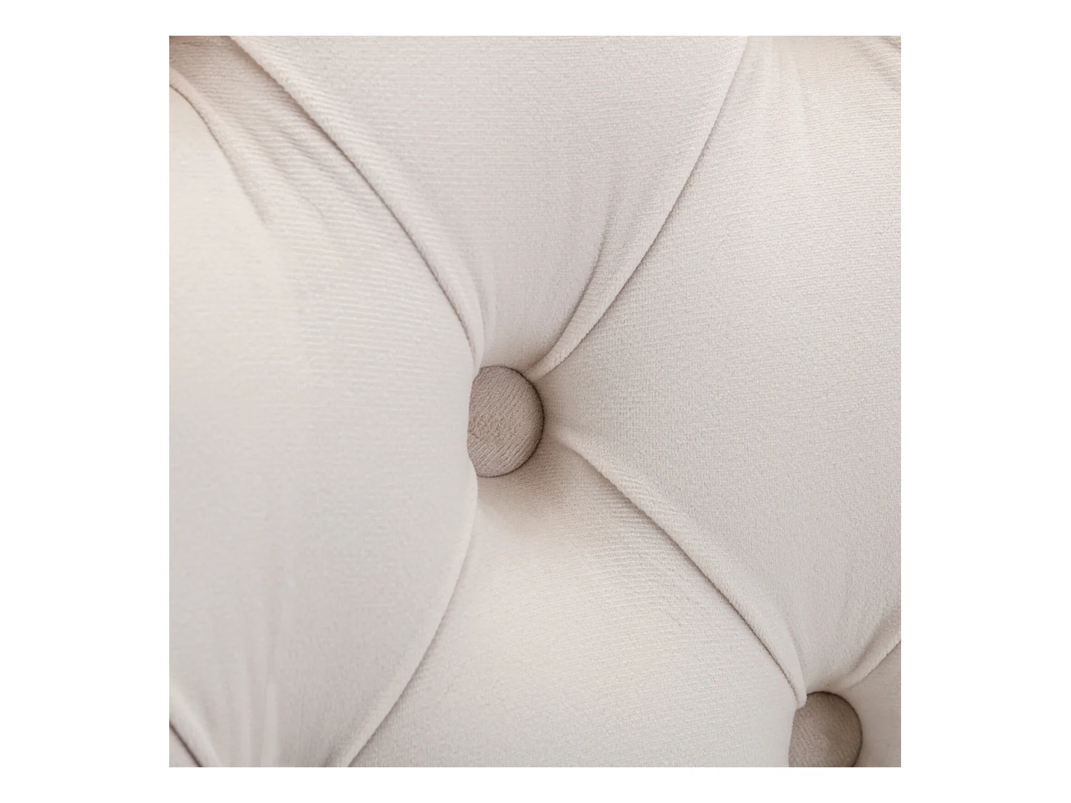 Lot de 2 chaises de salle à manger - Chaises avec dossier rembourré et pieds en acier inoxydable doré - avec garniture cloutée - velours beige