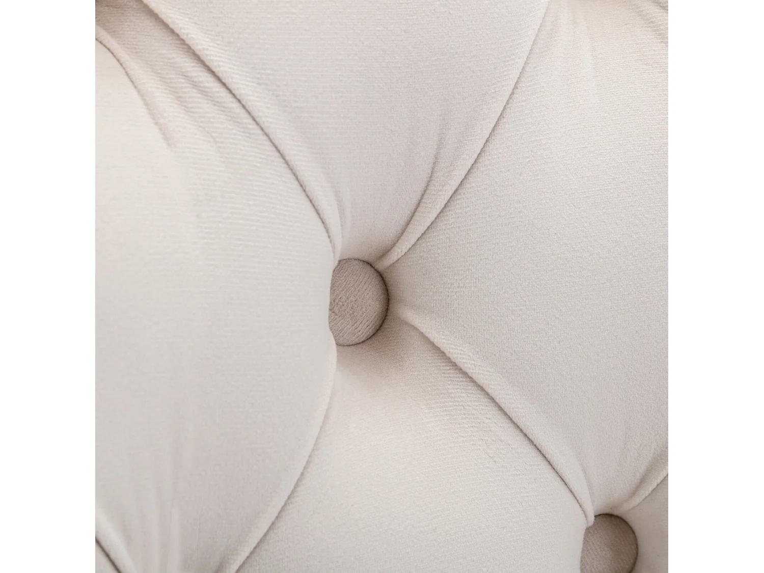 Lot de 2 chaises de salle à manger - Chaises avec dossier rembourré et pieds en acier inoxydable doré - avec garniture cloutée - velours beige