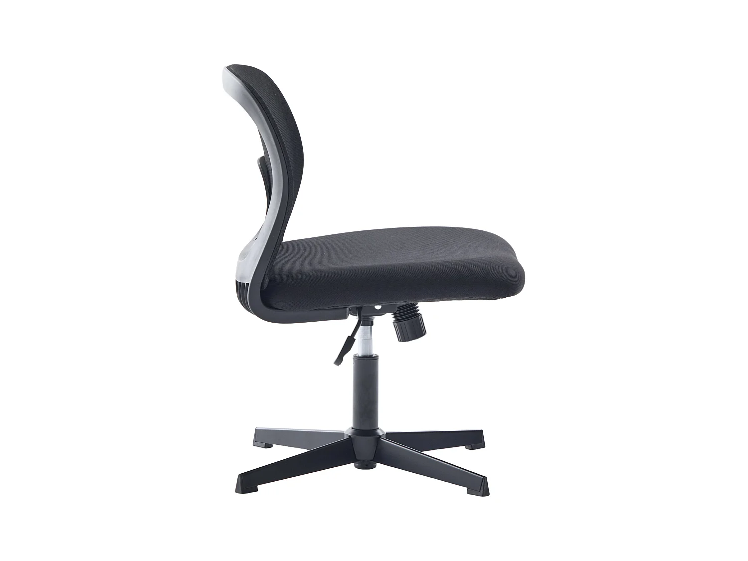 Chaise de bureau pivotante - Fauteuil pivotant  avec fonction bascule et réglage en hauteur - maille noire