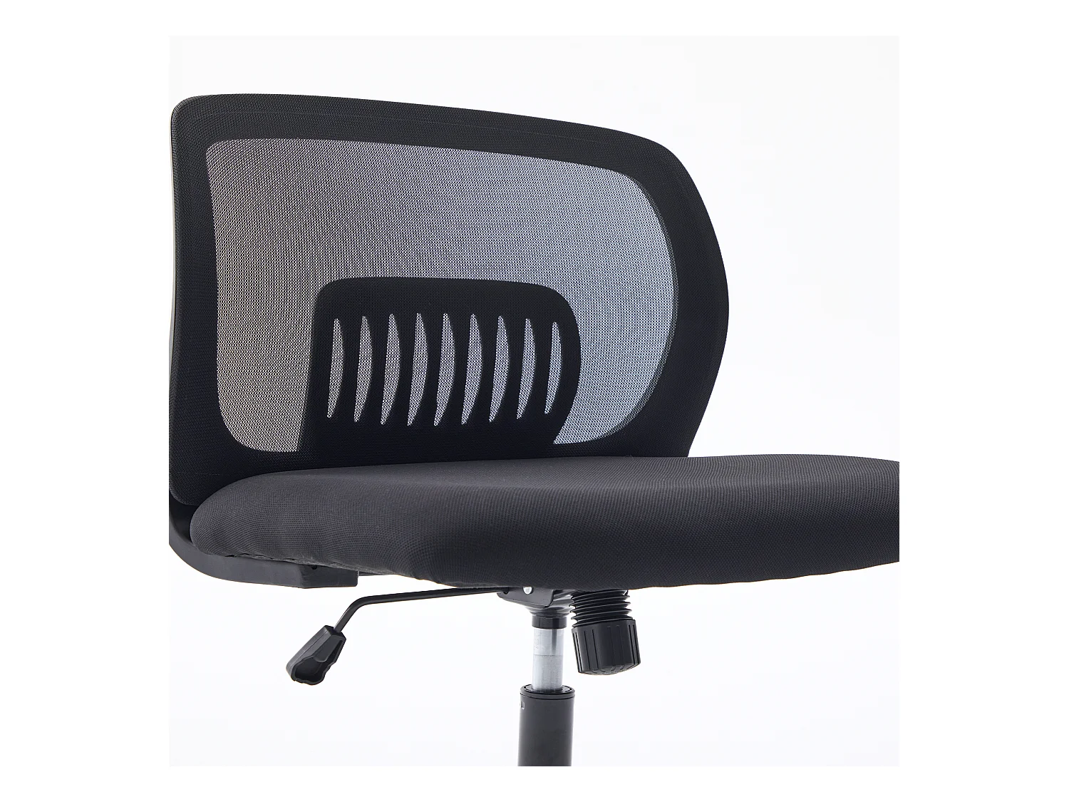 Chaise de bureau pivotante - Fauteuil pivotant  avec fonction bascule et réglage en hauteur - maille noire