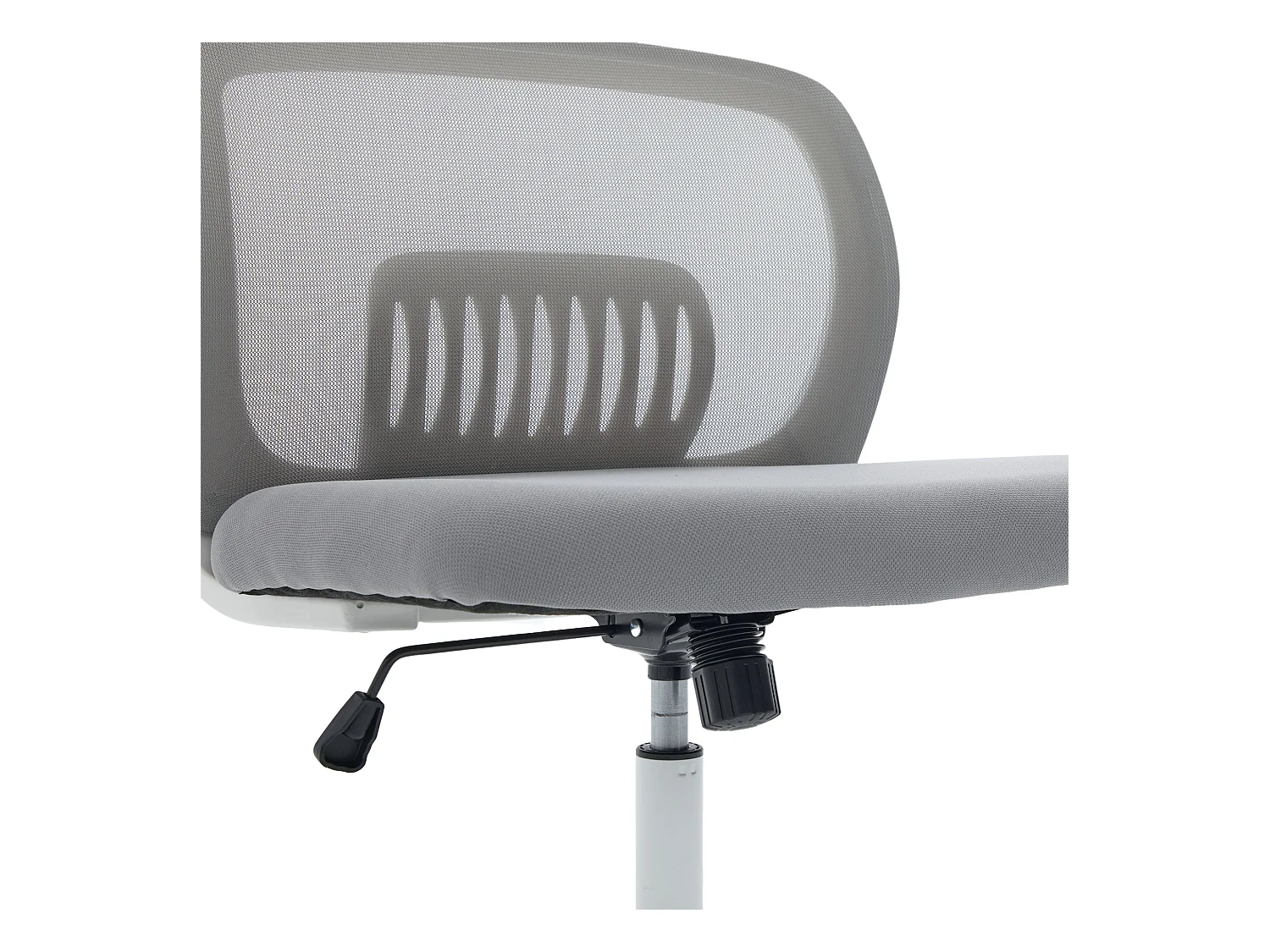Sedia girevole da ufficio - Poltrona girevole con funzione di oscillazione e regolazione dell'altezza - rete grigia