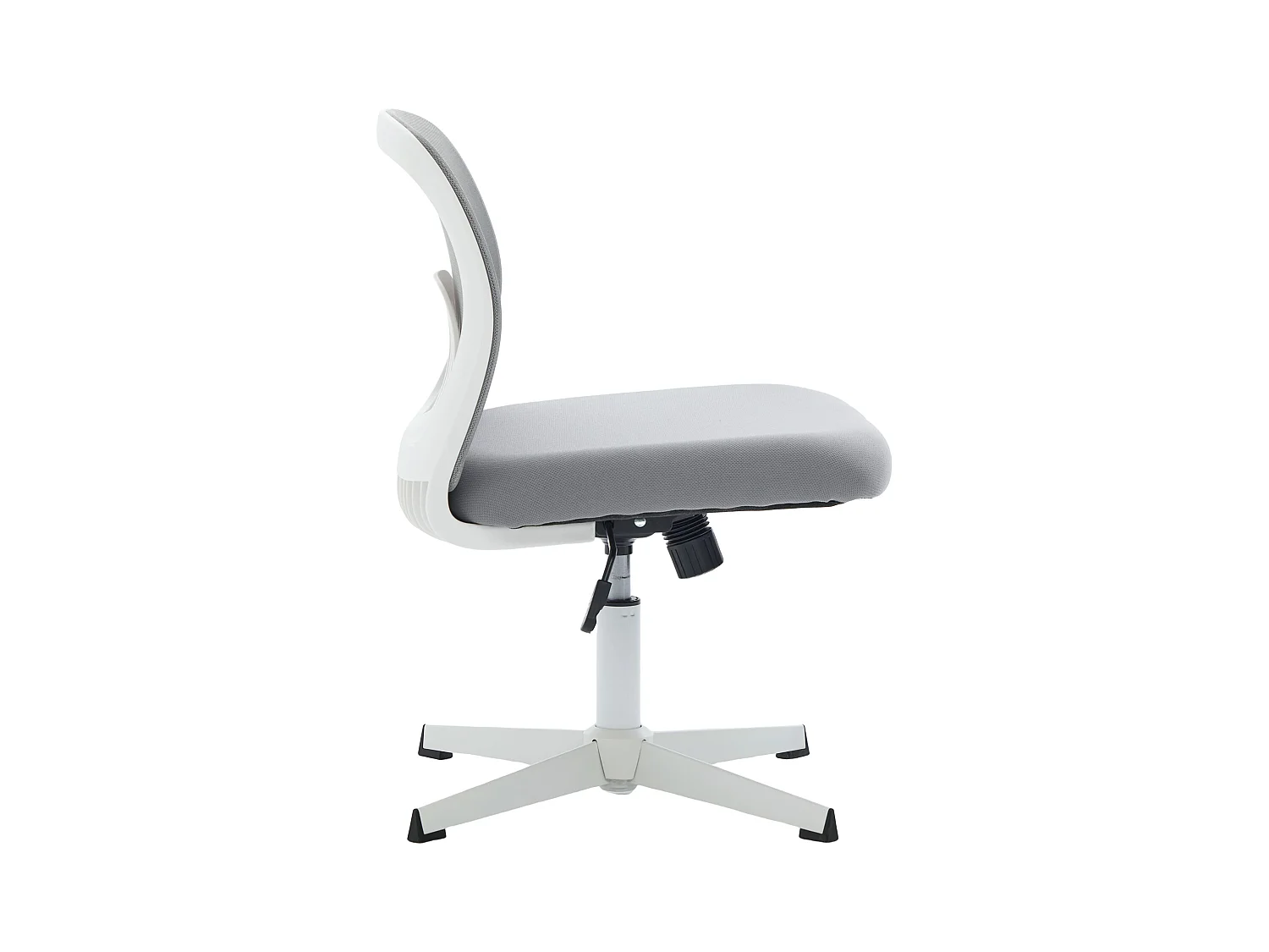 Bürodrehstuhl - Drehsessel mit Wippfunktion und Höhenverstellung - Netzgewebe grau