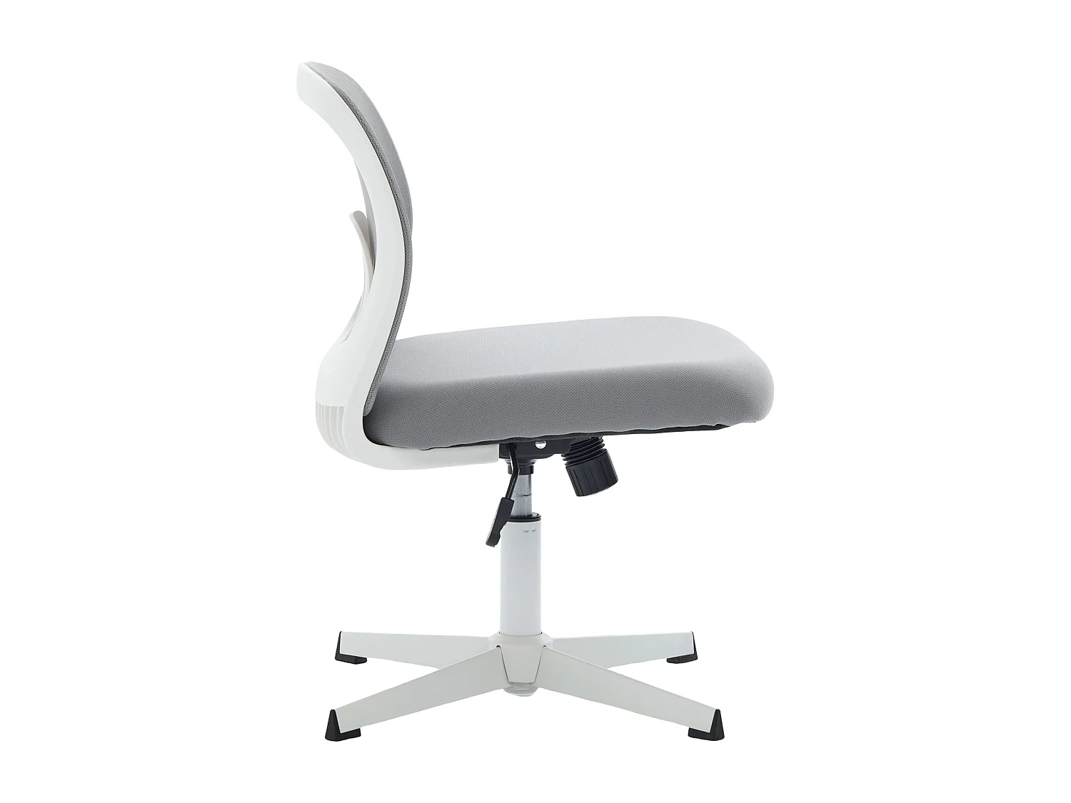 Chaise de bureau pivotante - Fauteuil pivotant  avec fonction bascule et réglage en hauteur - maille gris