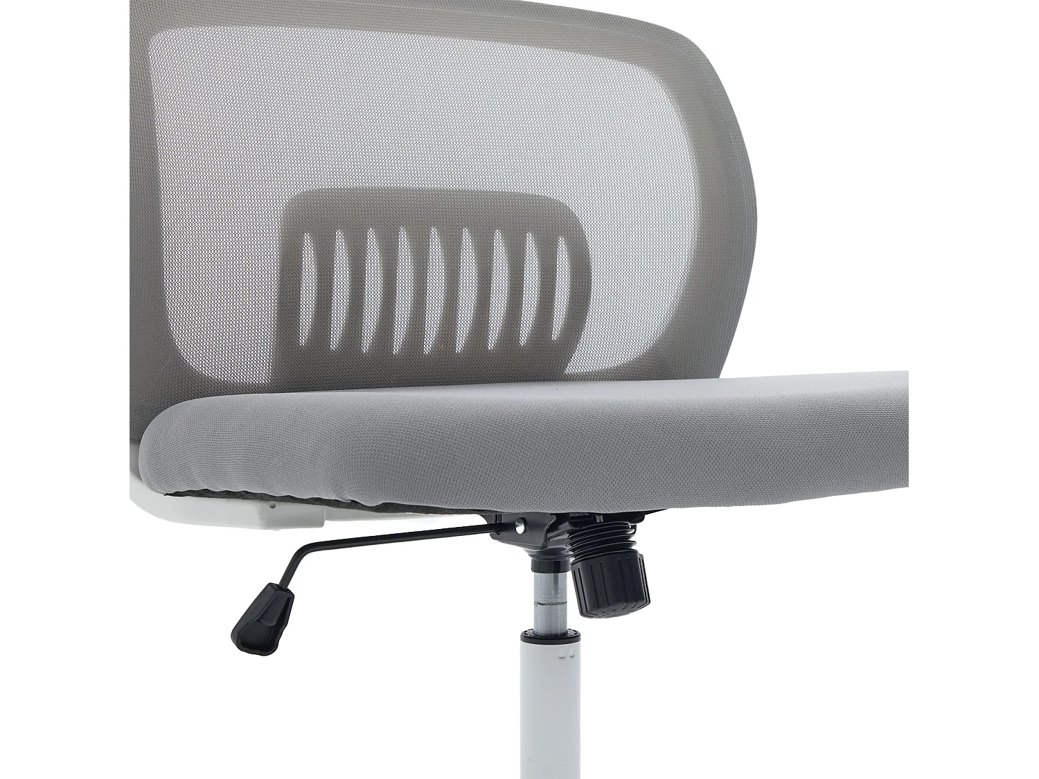 Chaise de bureau pivotante - Fauteuil pivotant  avec fonction bascule et réglage en hauteur - maille gris