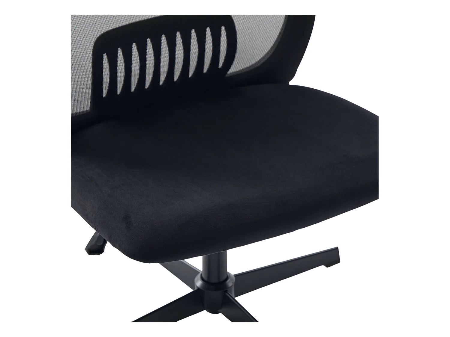Bürodrehstuhl - Drehsessel mit Wippfunktion und Höhenverstellung - schwarzer Samt