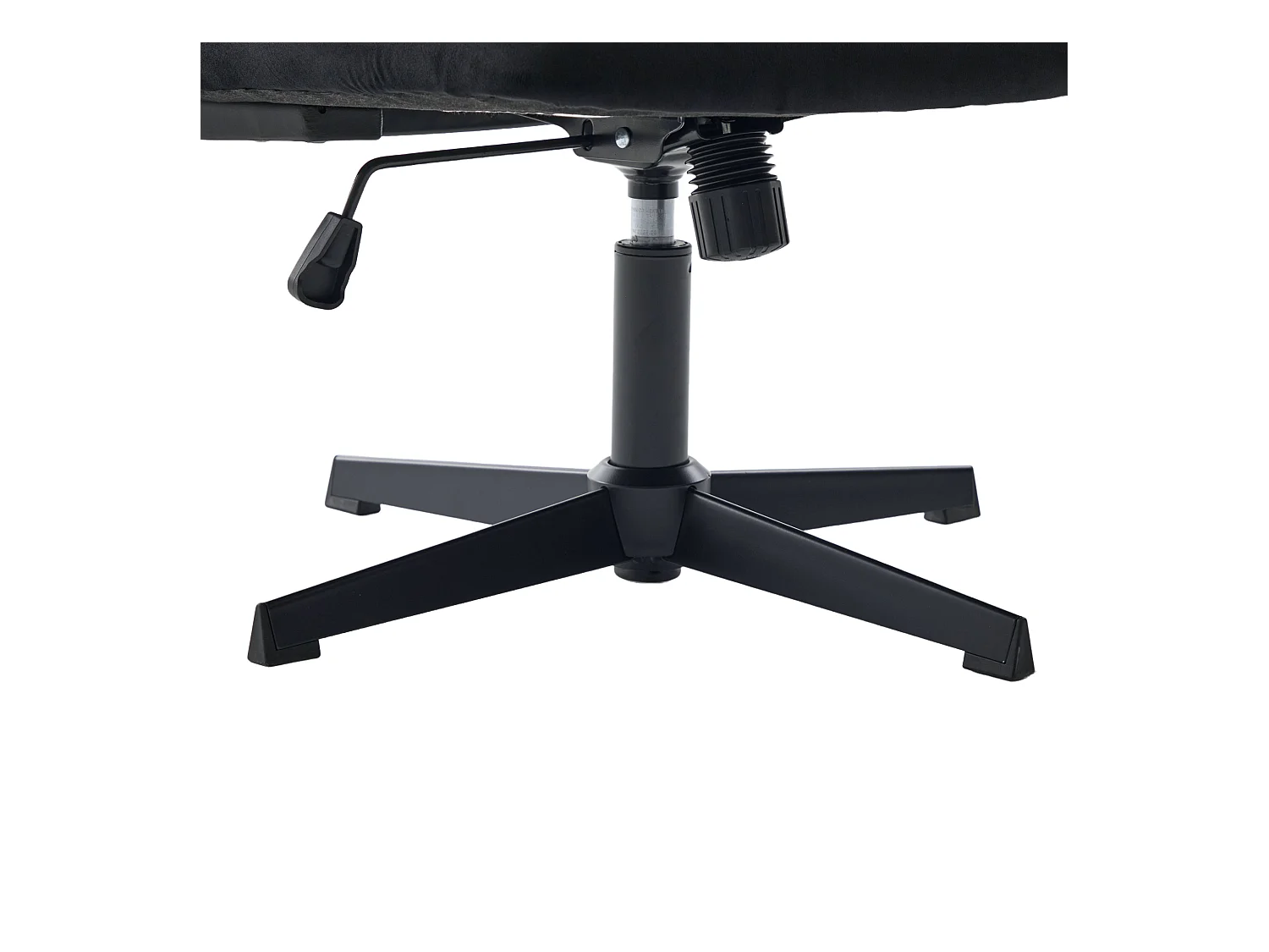 Bürodrehstuhl - Drehsessel mit Wippfunktion und Höhenverstellung - schwarzer Samt