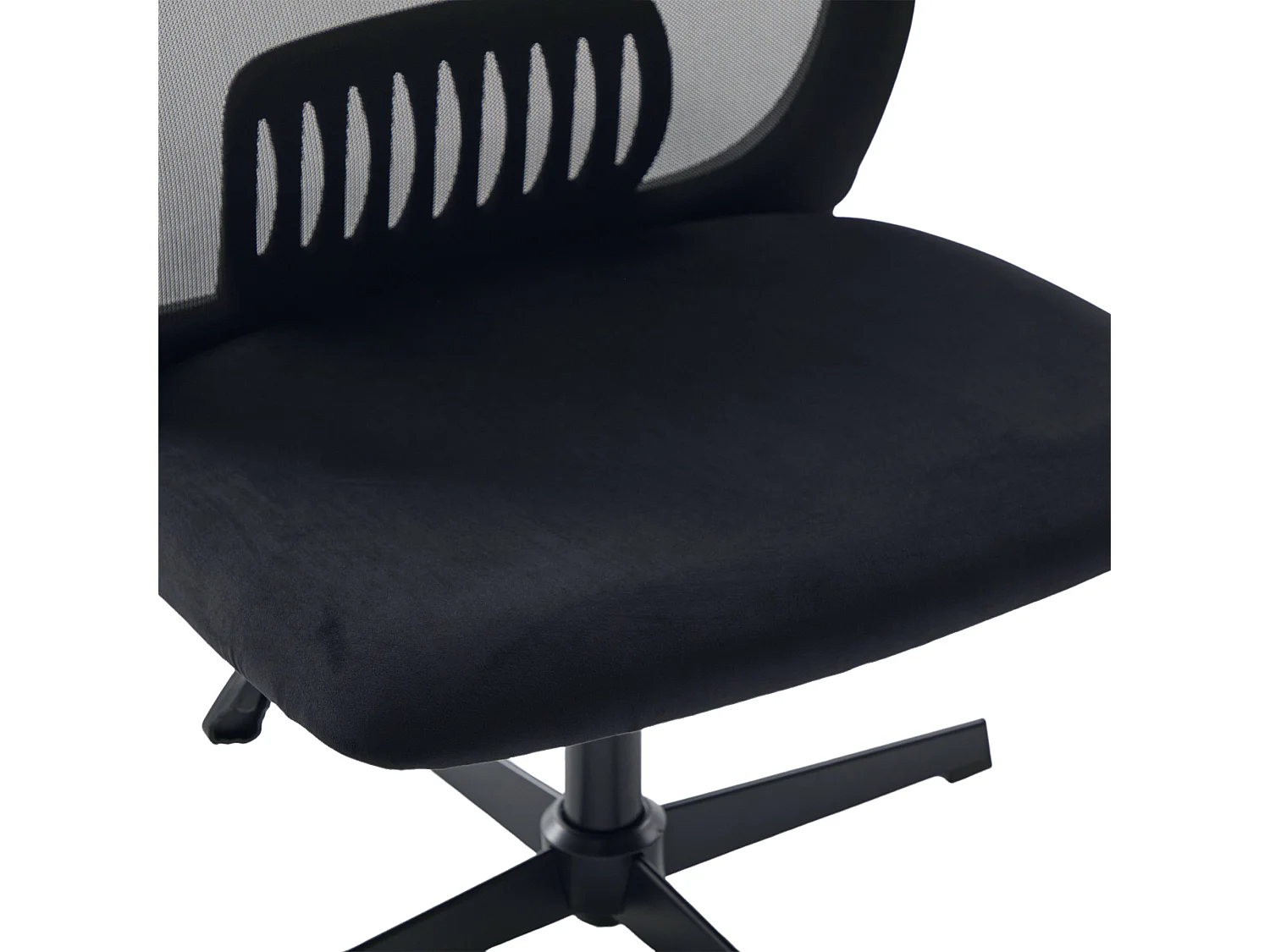 Chaise de bureau pivotante - Fauteuil pivotant  avec fonction bascule et réglage en hauteur - velours noire