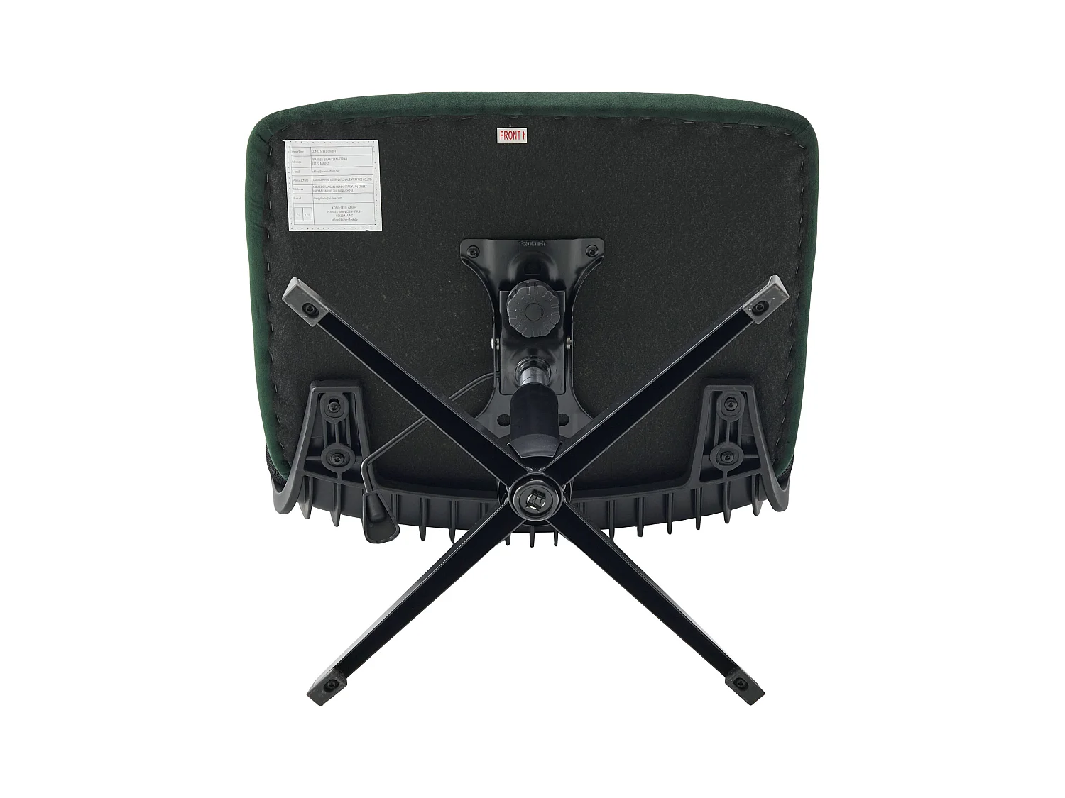 Bürodrehstuhl - Drehsessel mit Wippfunktion und Höhenverstellung - Samt grün