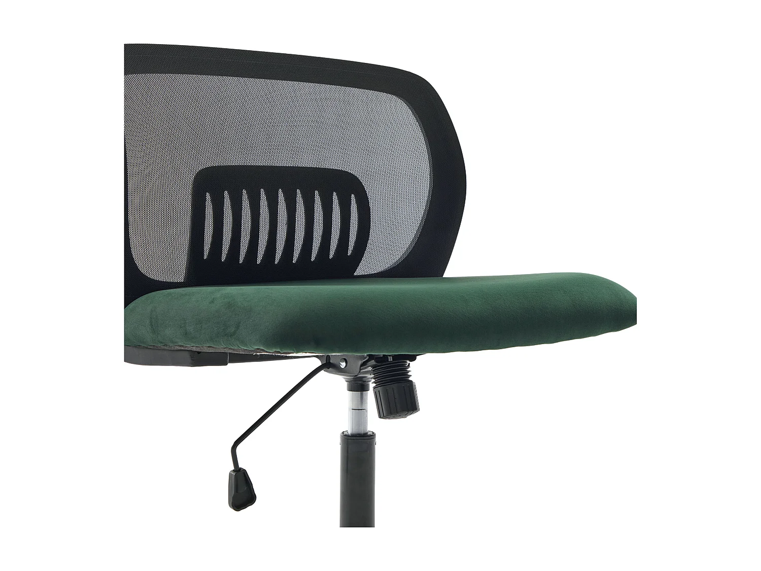 Draaibare bureaustoel - Draaifauteuil met schommelfunctie en hoogteverstelling - groen fluweel