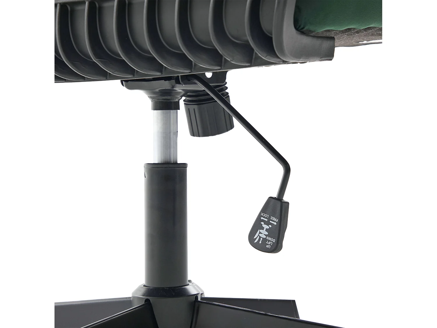 Draaibare bureaustoel - Draaifauteuil met schommelfunctie en hoogteverstelling - groen fluweel