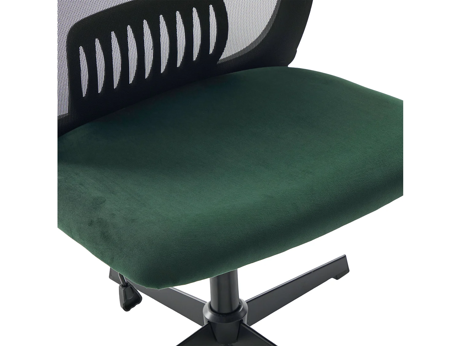 Draaibare bureaustoel - Draaifauteuil met schommelfunctie en hoogteverstelling - groen fluweel