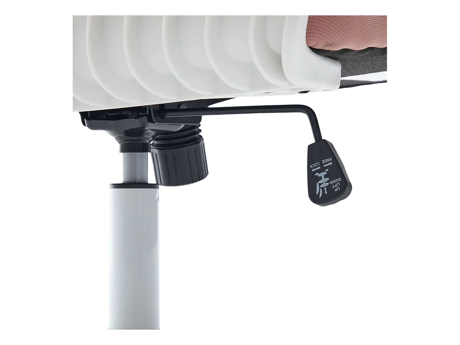 Bürodrehstuhl - Drehsessel mit Wippfunktion und Höhenverstellung - Netzgewebe rosa