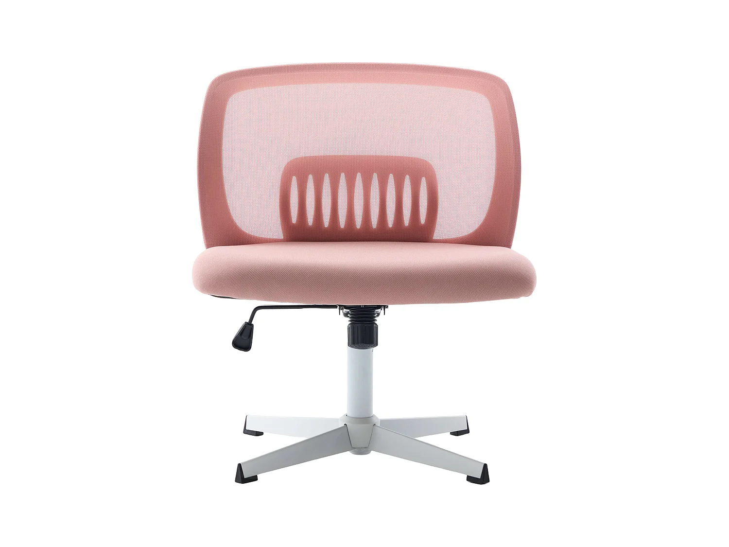 Bürodrehstuhl - Drehsessel mit Wippfunktion und Höhenverstellung - Netzgewebe rosa